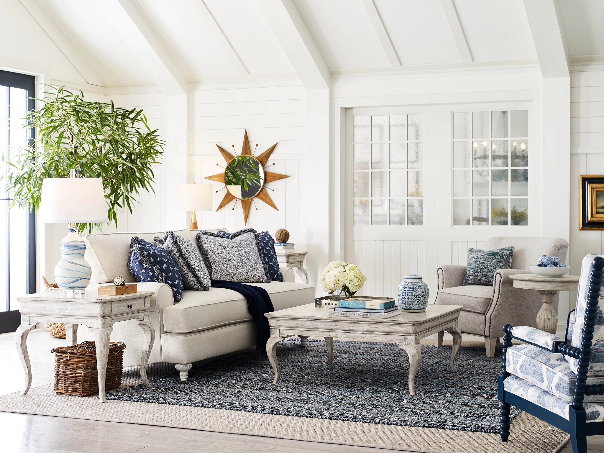 Kincaid Furniture Selwyn Kelsey Square Coffee Table in Cottage White
