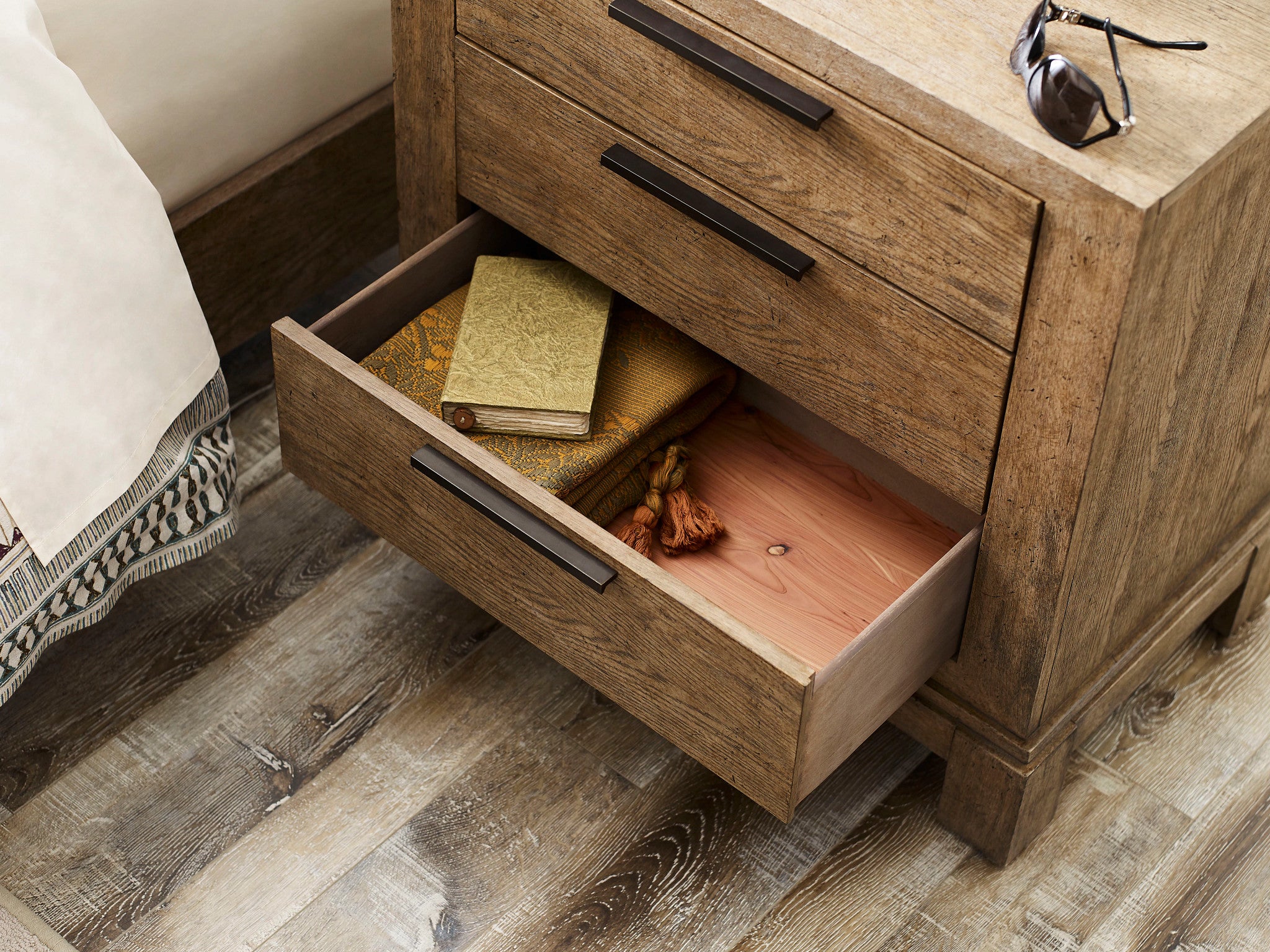 American Drew Skyline Hollins Nightstand in Smoke