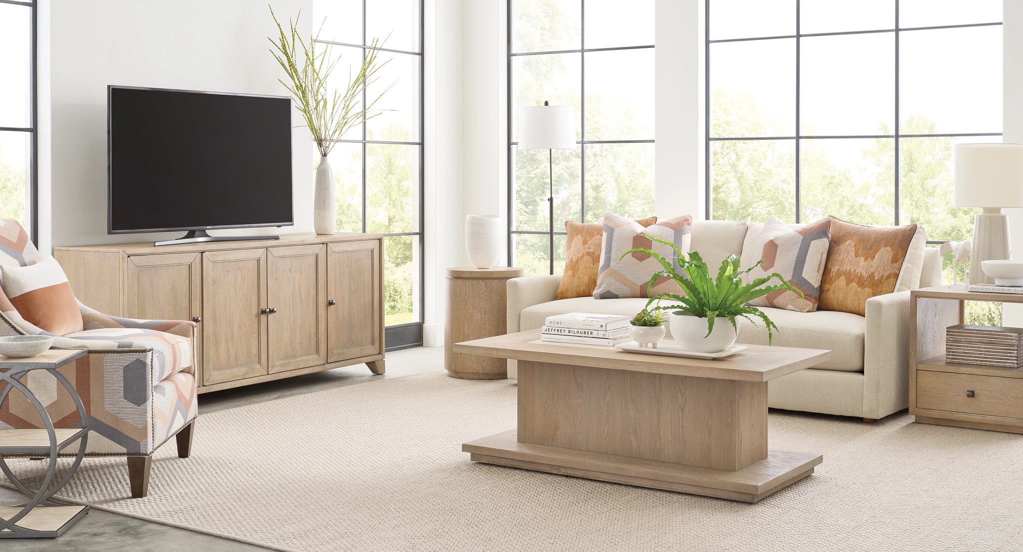 Windover Balance Rectangular Coffee Table in Sand
