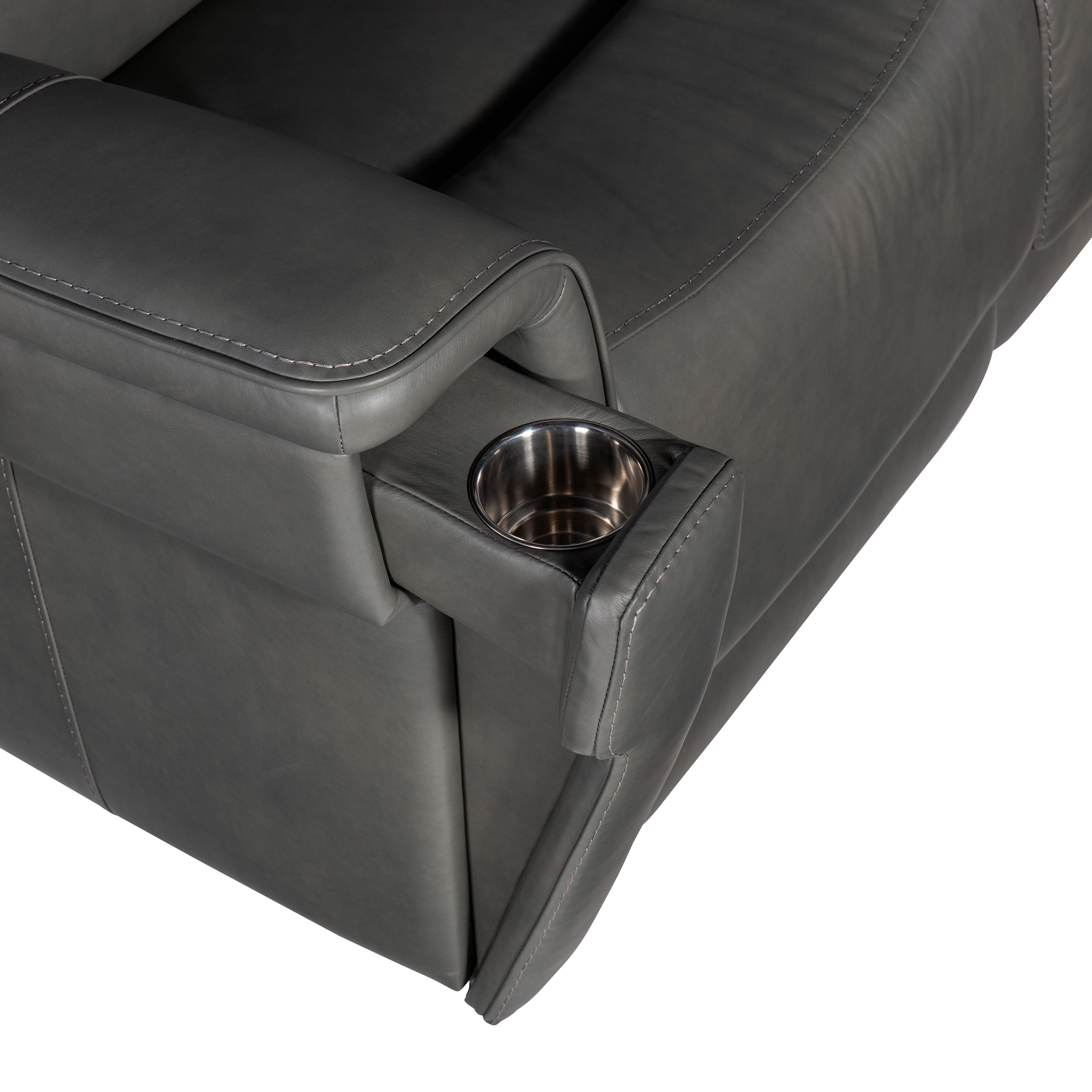Hooker Furniture Lyra Zero Gravity Power Loveseat with Power Headrest and Lumbar in Medium Gray