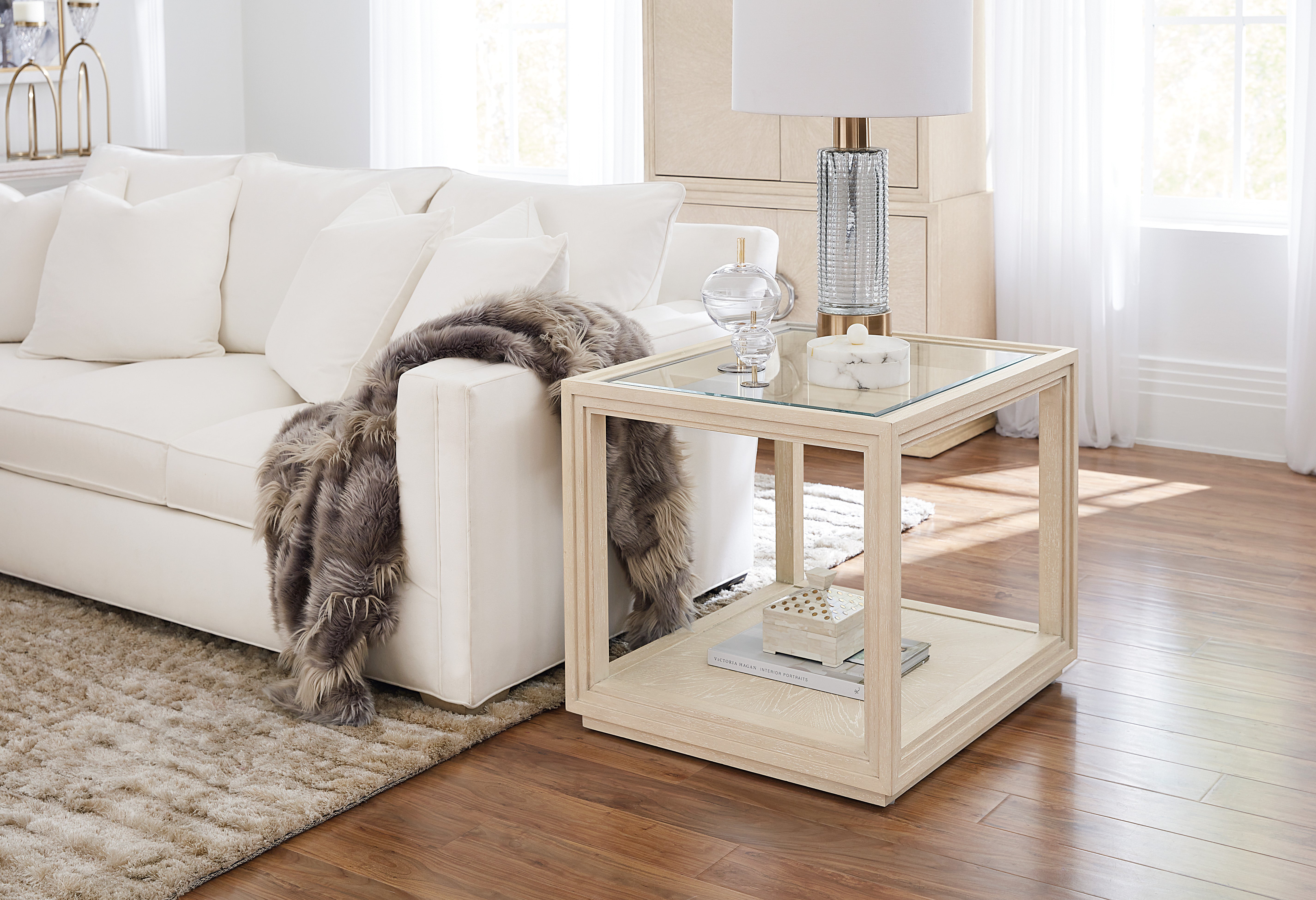 Hooker Furniture Nouveau Chic End Table in Light Wood