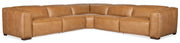 Hooker Furniture Fresco 5 Seat Sectional 4-Power Recline & Power Headrest in Brown