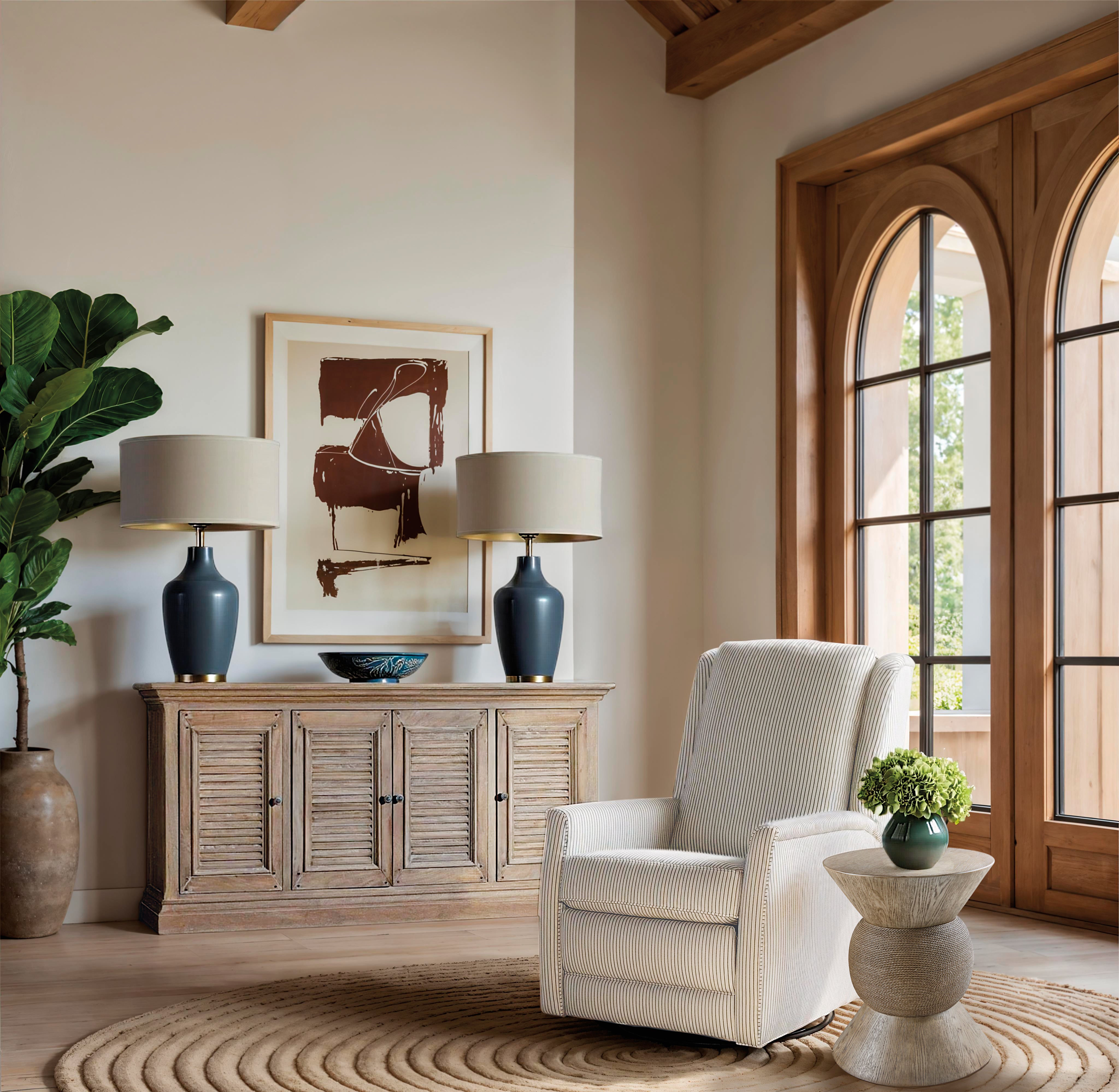 Hooker Furniture Commerce & Market Round Robin Accent Table in Light Wood