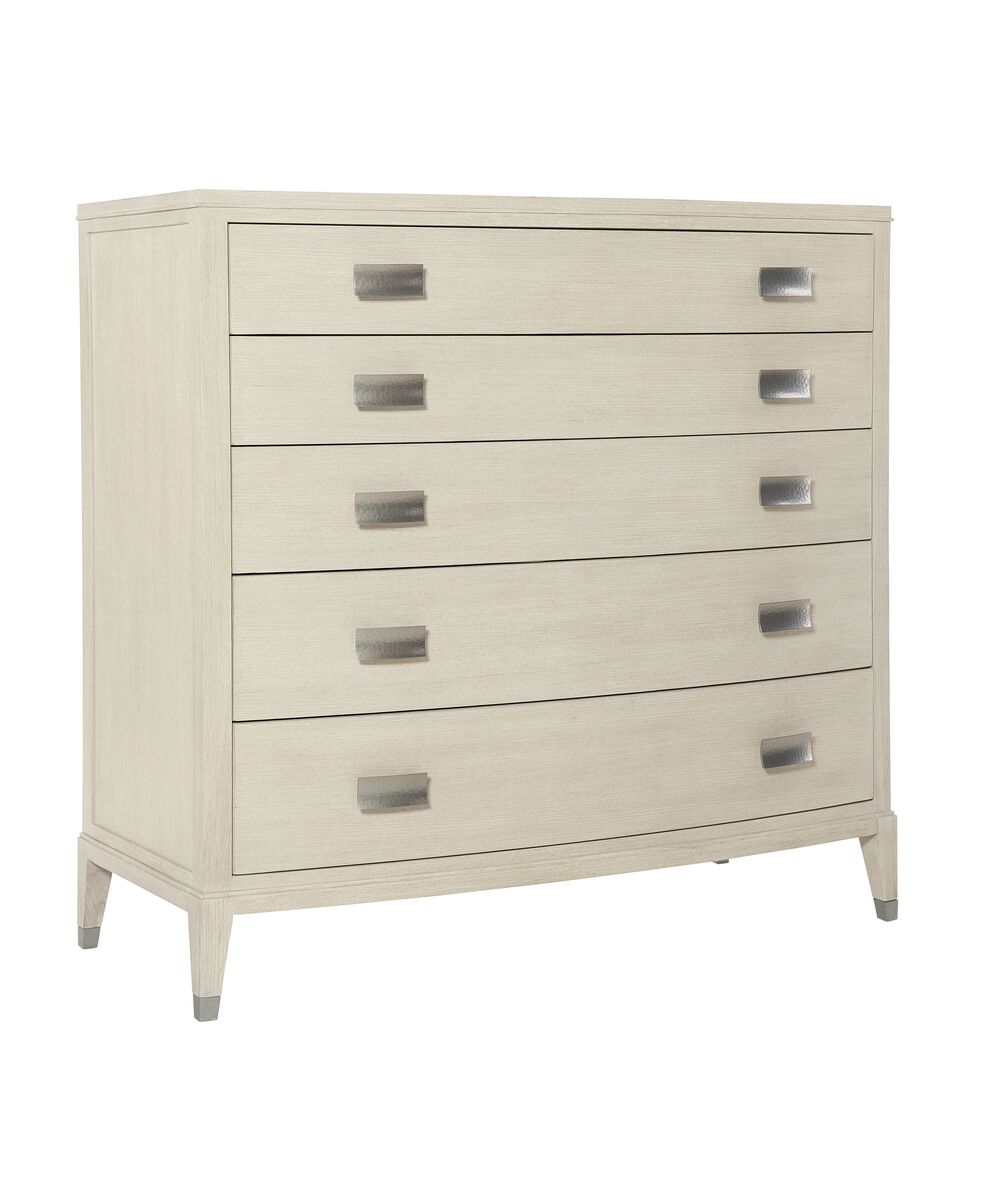 Bernhardt Furniture East Hampton Tall Drawer Chest in Cerused Linen