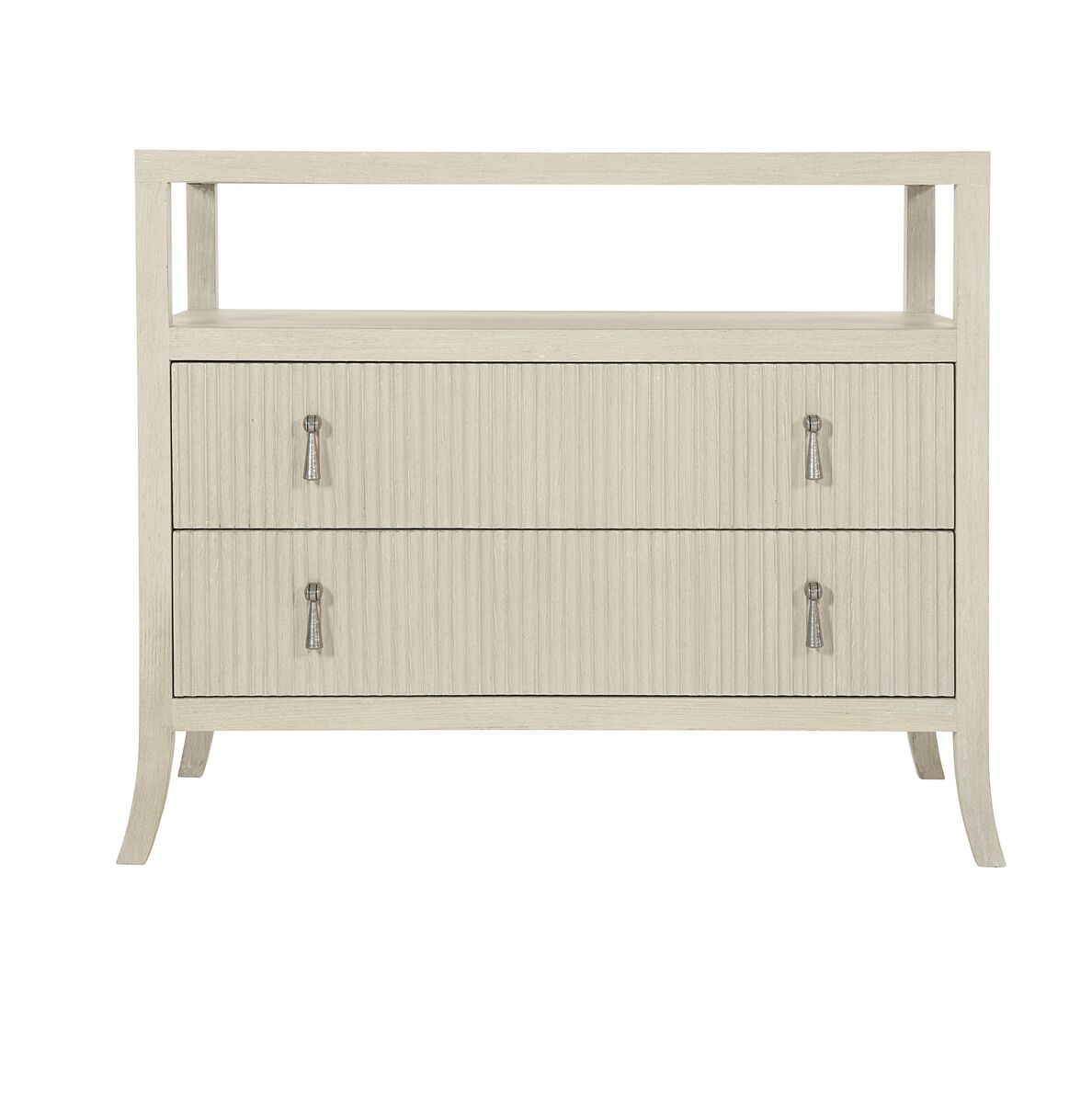 Bernhardt Furniture East Hampton Two Drawer Nightstand in Cerused Linen