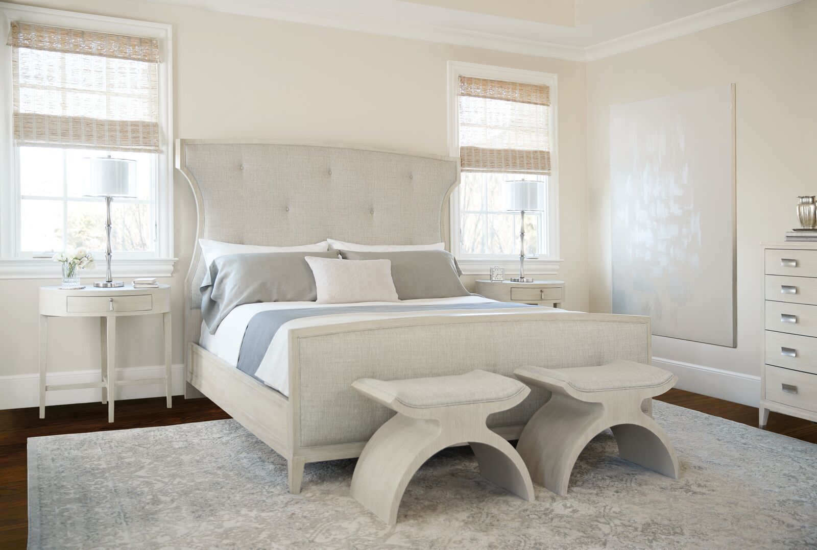 Bernhardt Furniture East Hampton Bench in Cerused Linen