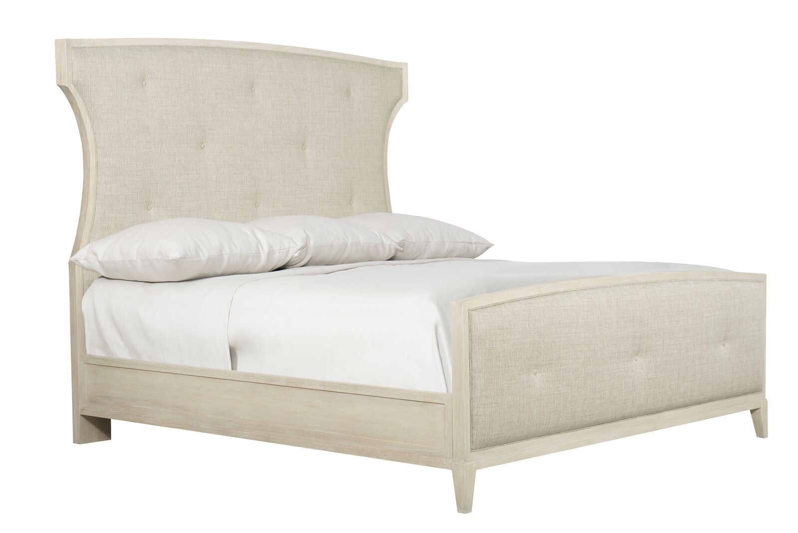 Bernhardt Furniture East Hampton Panel Bed King in Cerused Linen