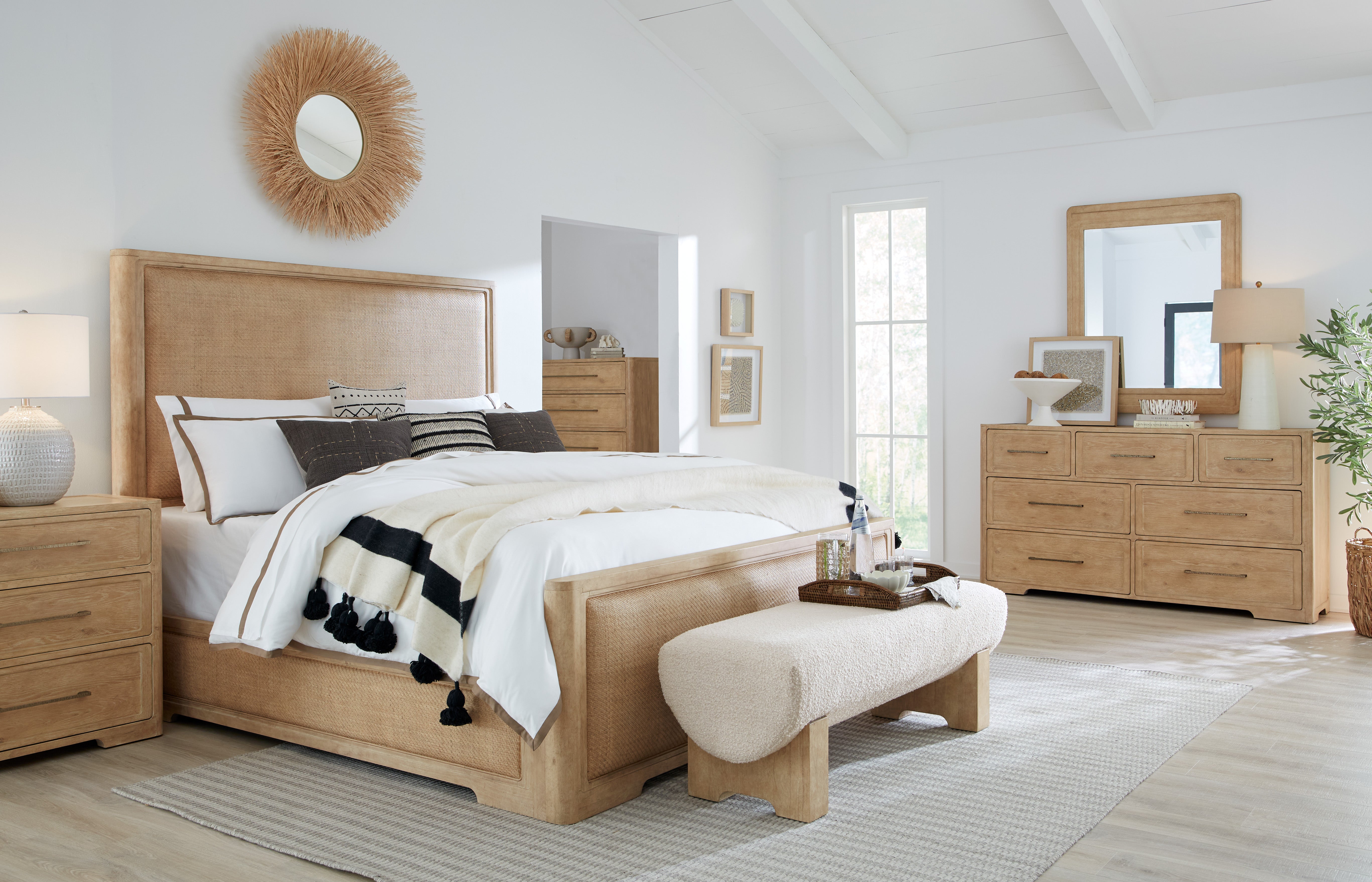 Hooker Furniture Retreat Cane Panel Bed