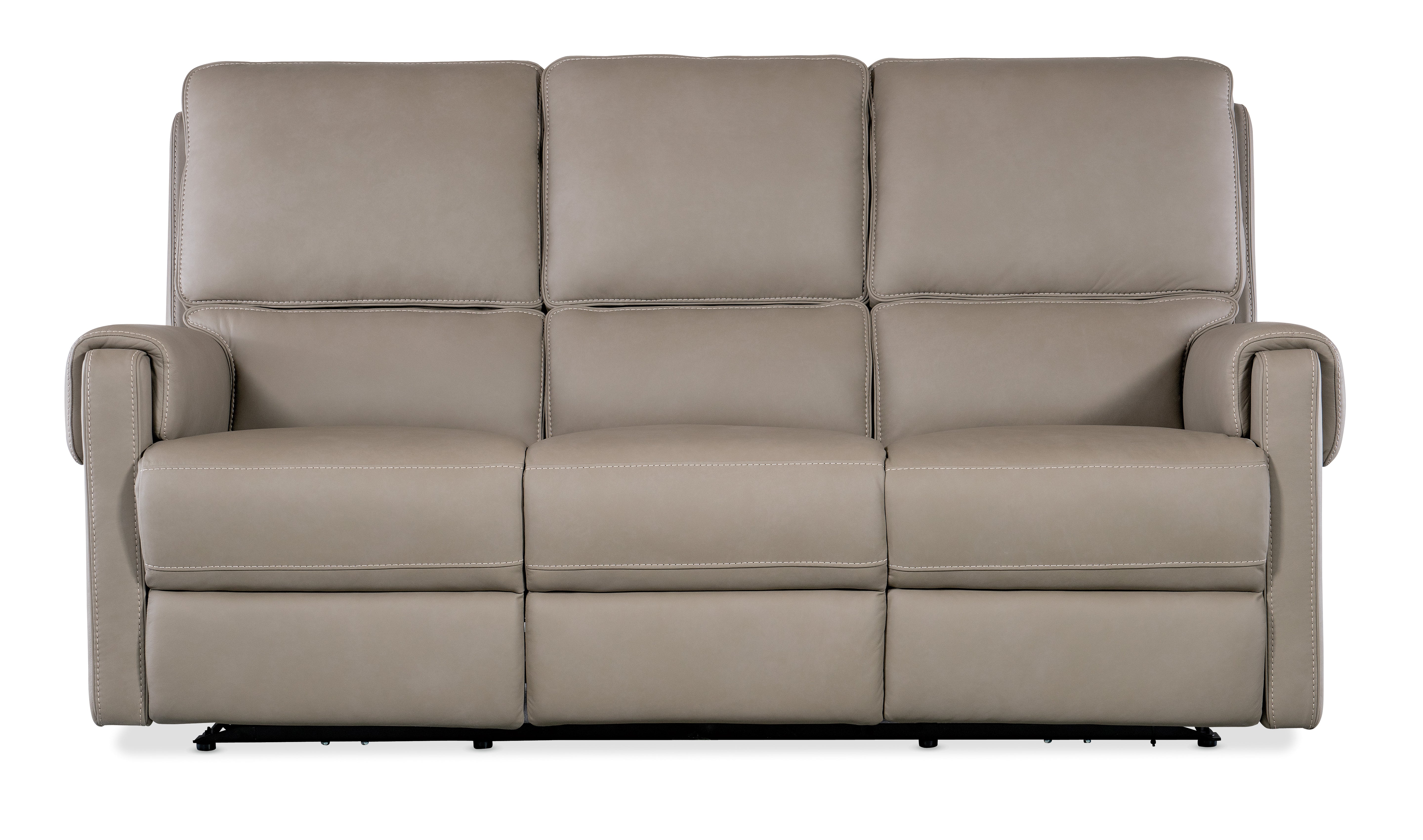 Hooker Furniture Somers Sofa with Power Recline & Power Headrest in Light Gray
