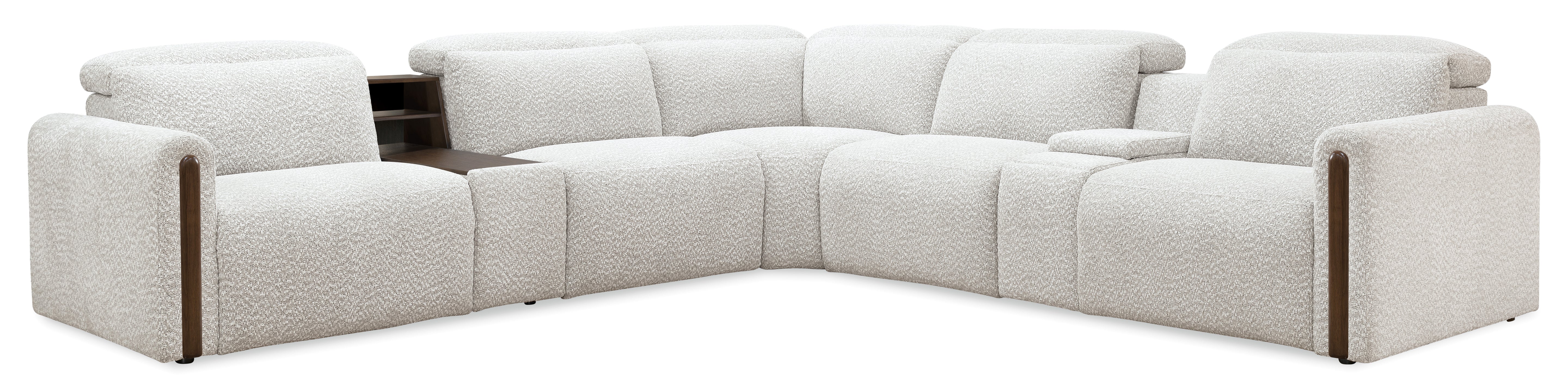 Hooker Furniture Anaheim Seven-Piece Power Sectional in White
