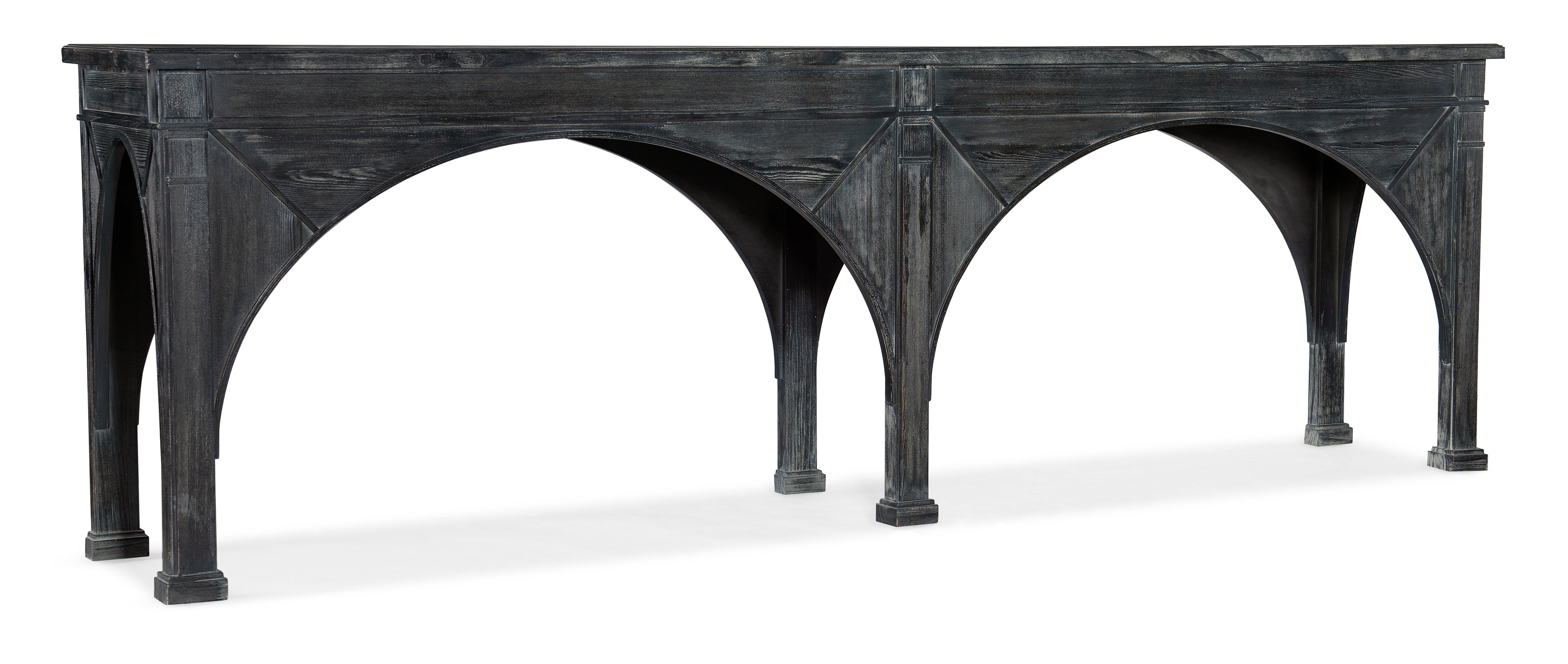 Hooker Furniture Melange Thunber Sofa Console in Grays