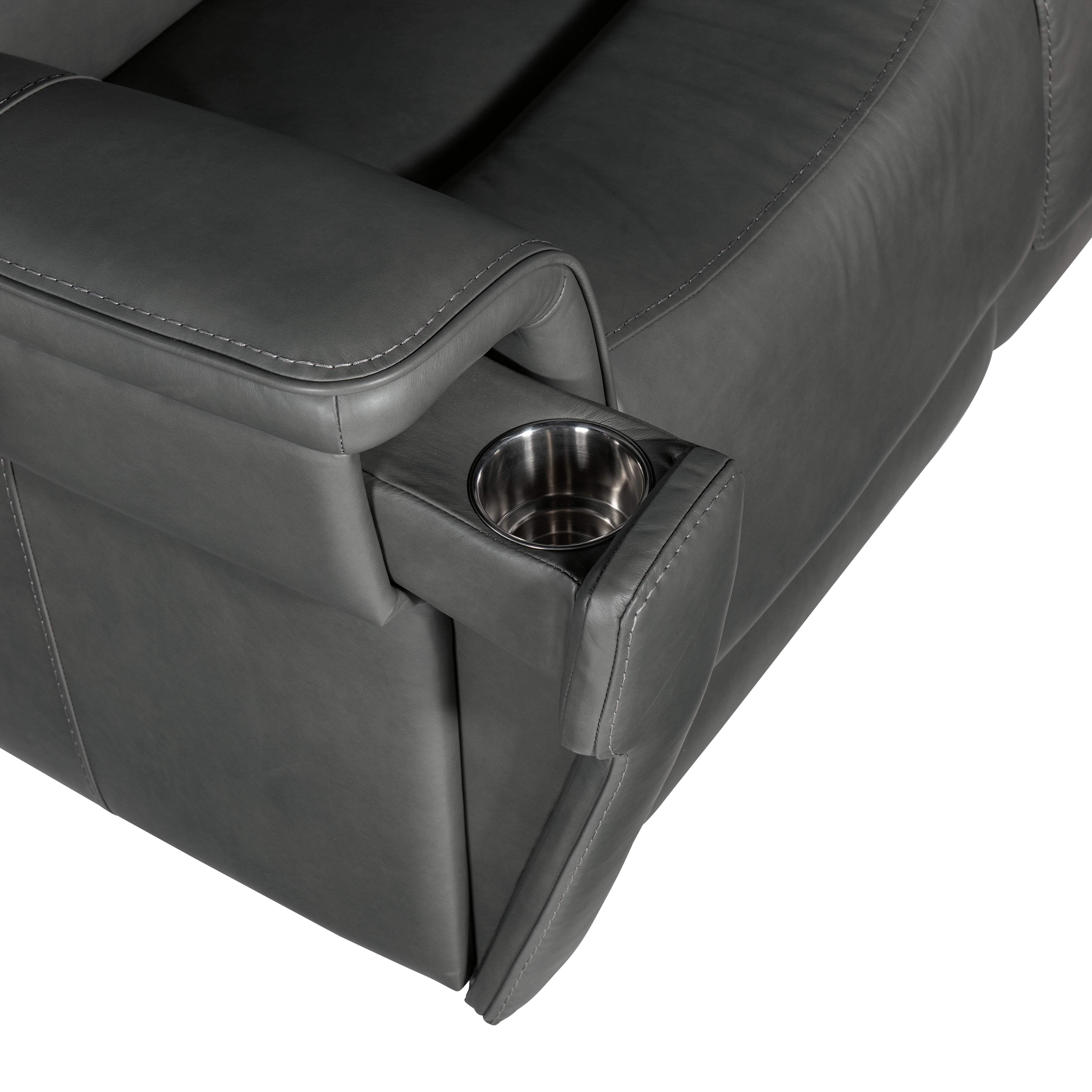 Hooker Furniture Lyra Zero Gravity Power Sofa with Power Headrest and Lumbar in Medium Gray