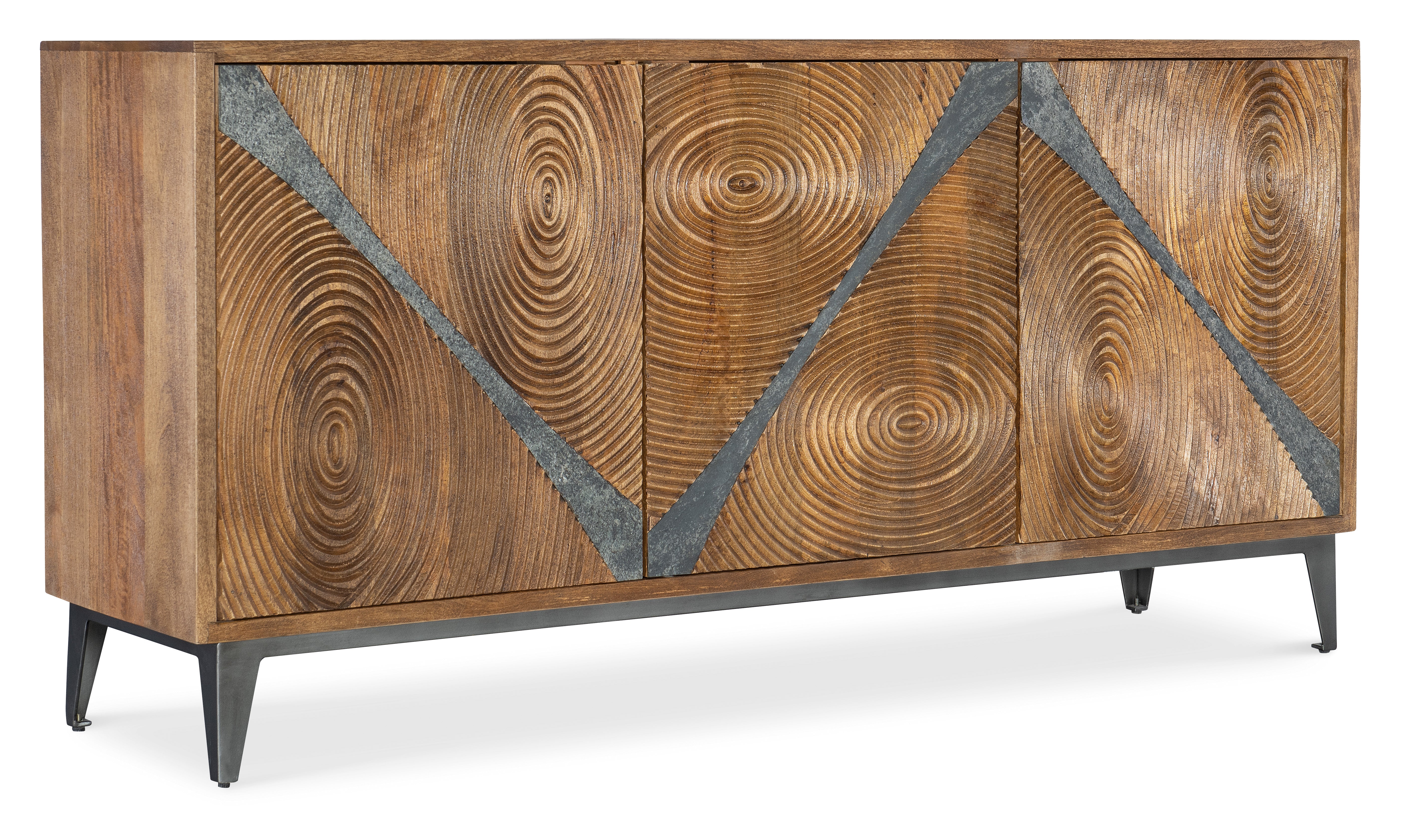 Hooker Furniture Commerce & Market Vortex Credenza in Medium Brown