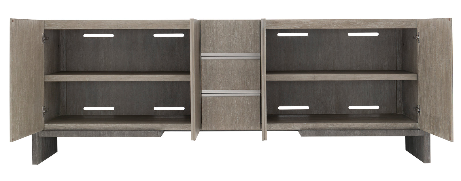 Bernhardt Furniture Foundations Entertainment Credenza in Dark & Light Shale