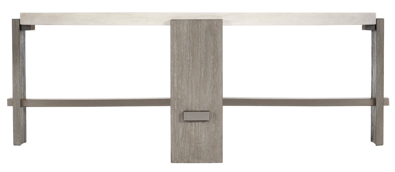Bernhardt Furniture Foundations Cocktail Table in Light Shale & Linen