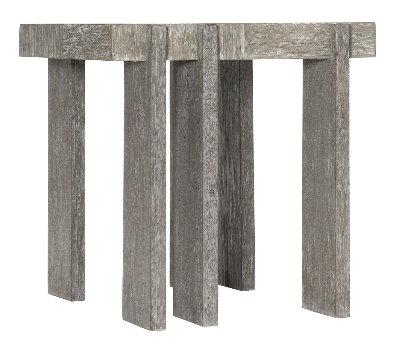Bernhardt Furniture Foundations Leg Side Table in Dark & Light Shale
