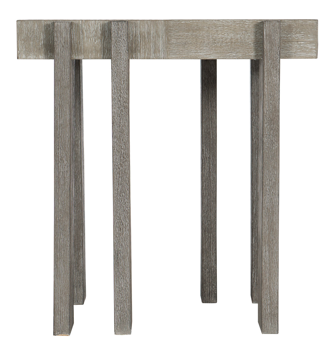 Bernhardt Furniture Foundations Leg Side Table in Dark & Light Shale
