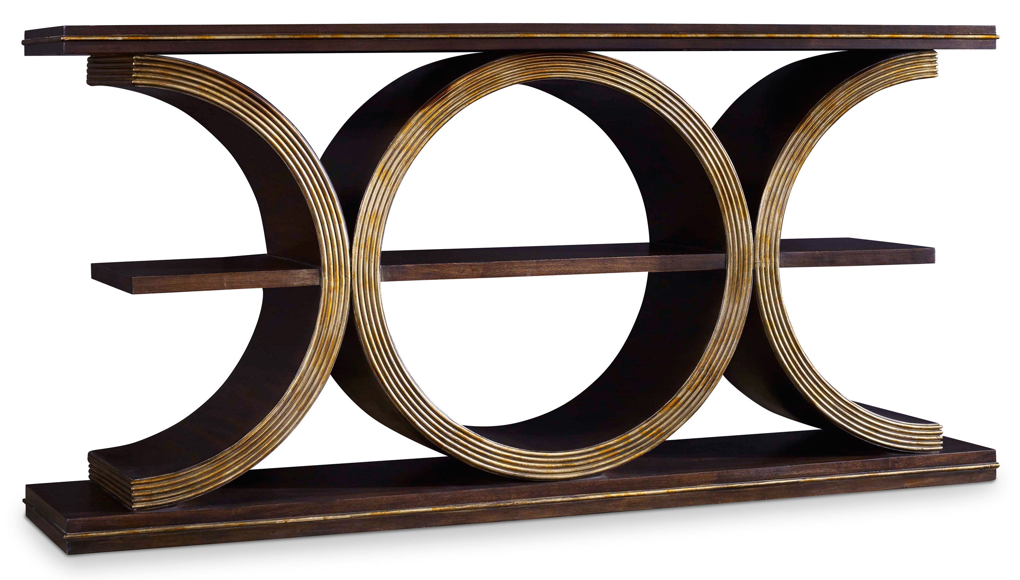Hooker Furniture Melange Presidio Console Table in Dark Brown