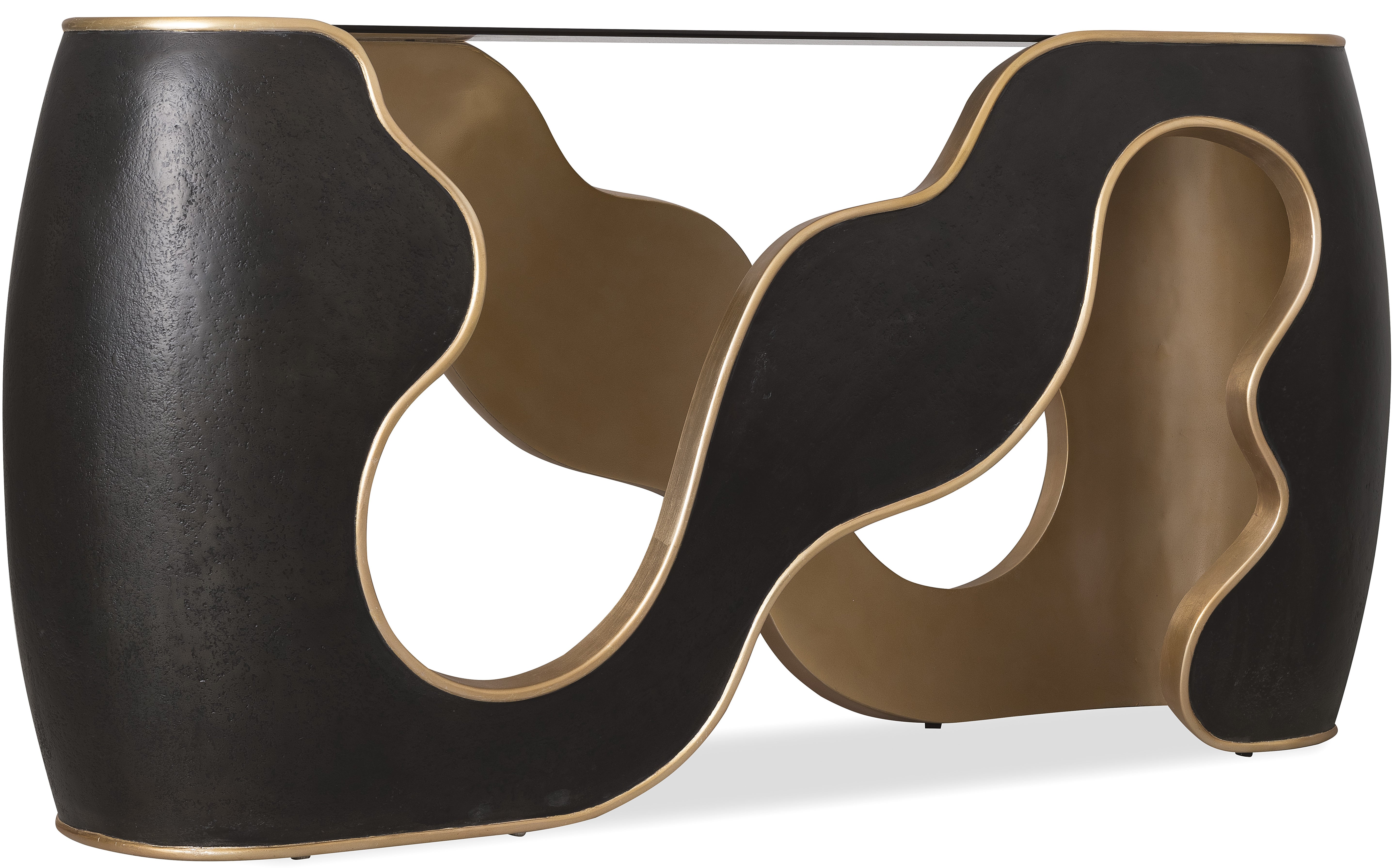Hooker Furniture Melange Even and Flow Console Table in Blacks