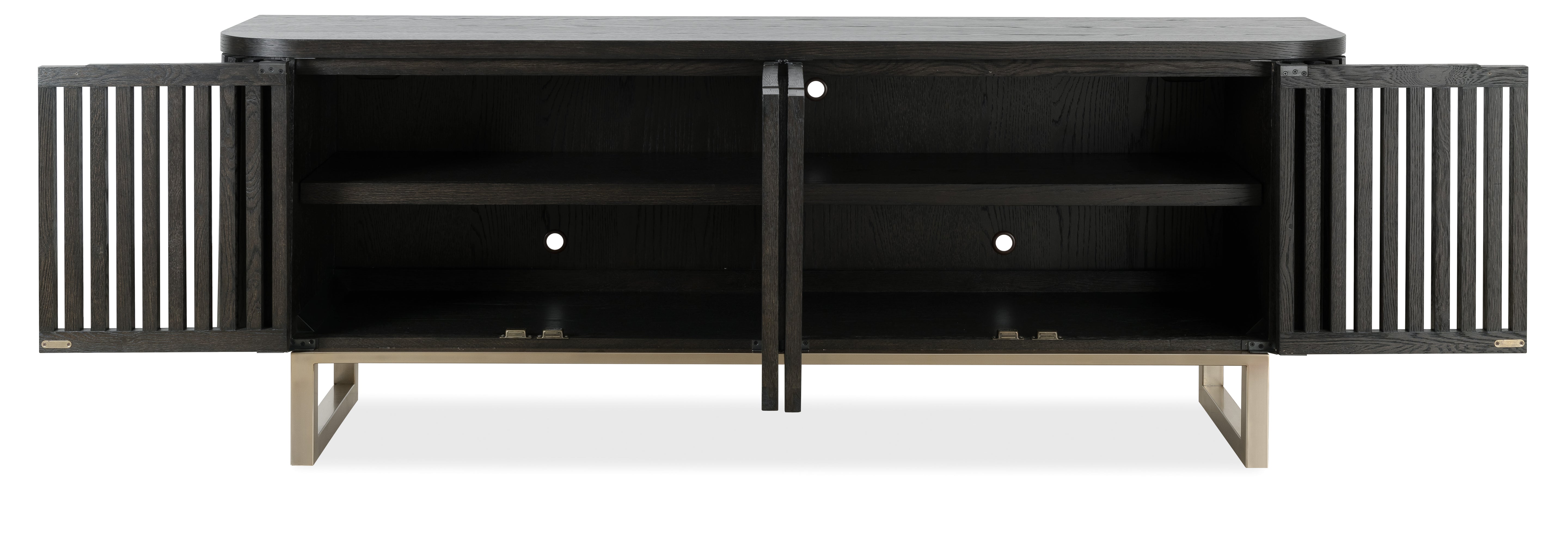 Hooker Furniture Commerce and Market Easton Entertainment Console in Blacks