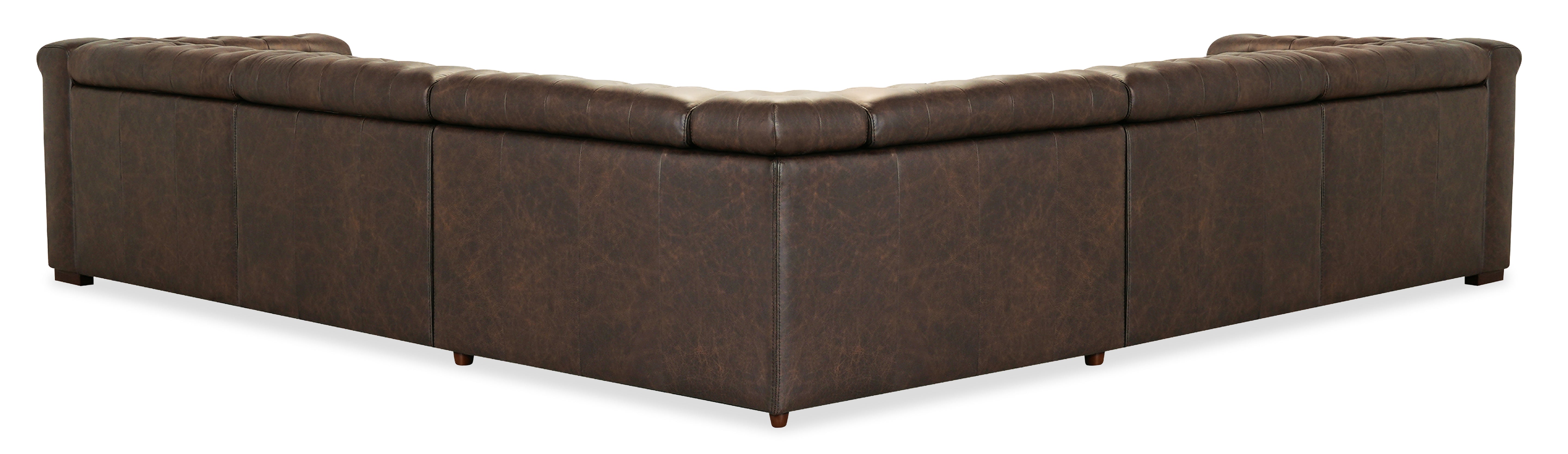 Hooker Furniture Savion Deux 5 Seat Sectional with Four Power Recliners and Six Power Headrests in Brown