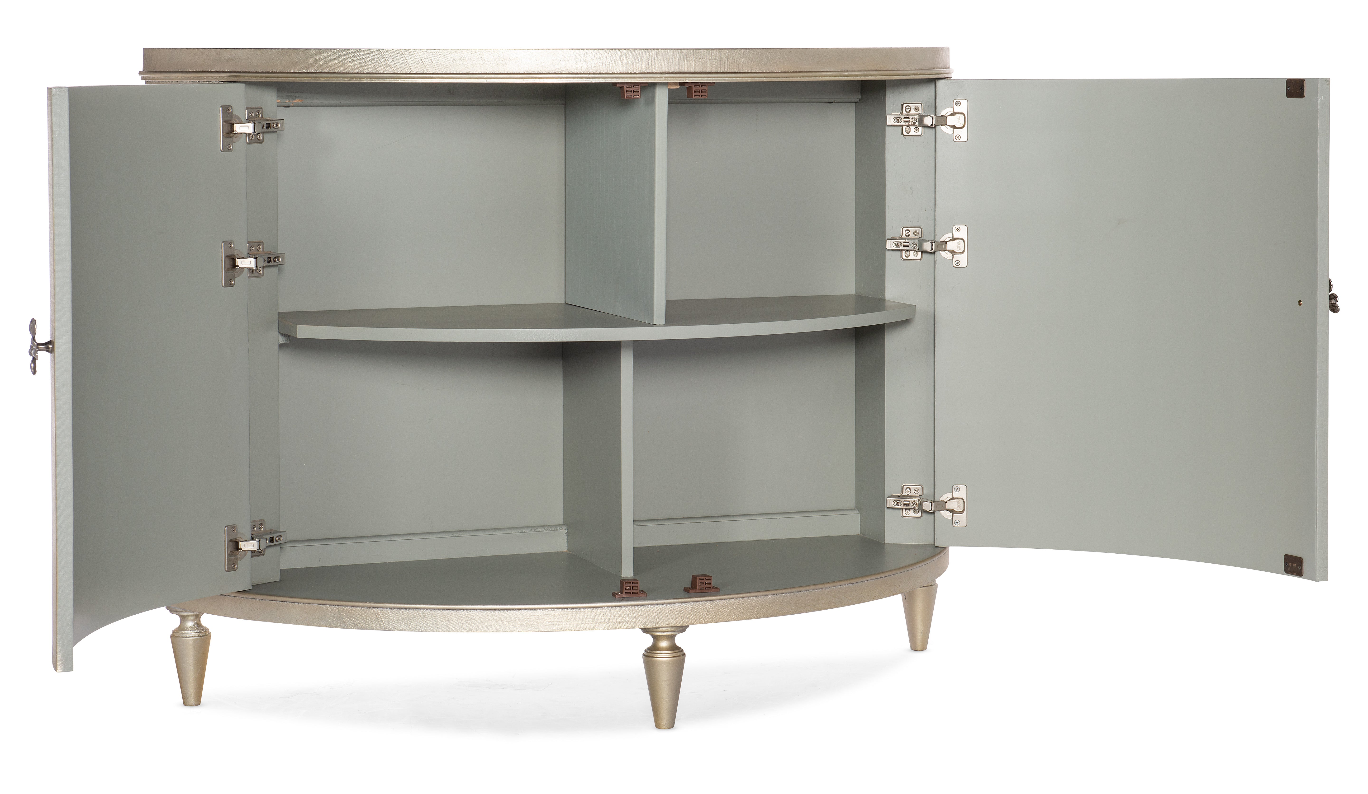 Hooker Furniture Melange Marguerite Two Door Demilune Chest in Champagne