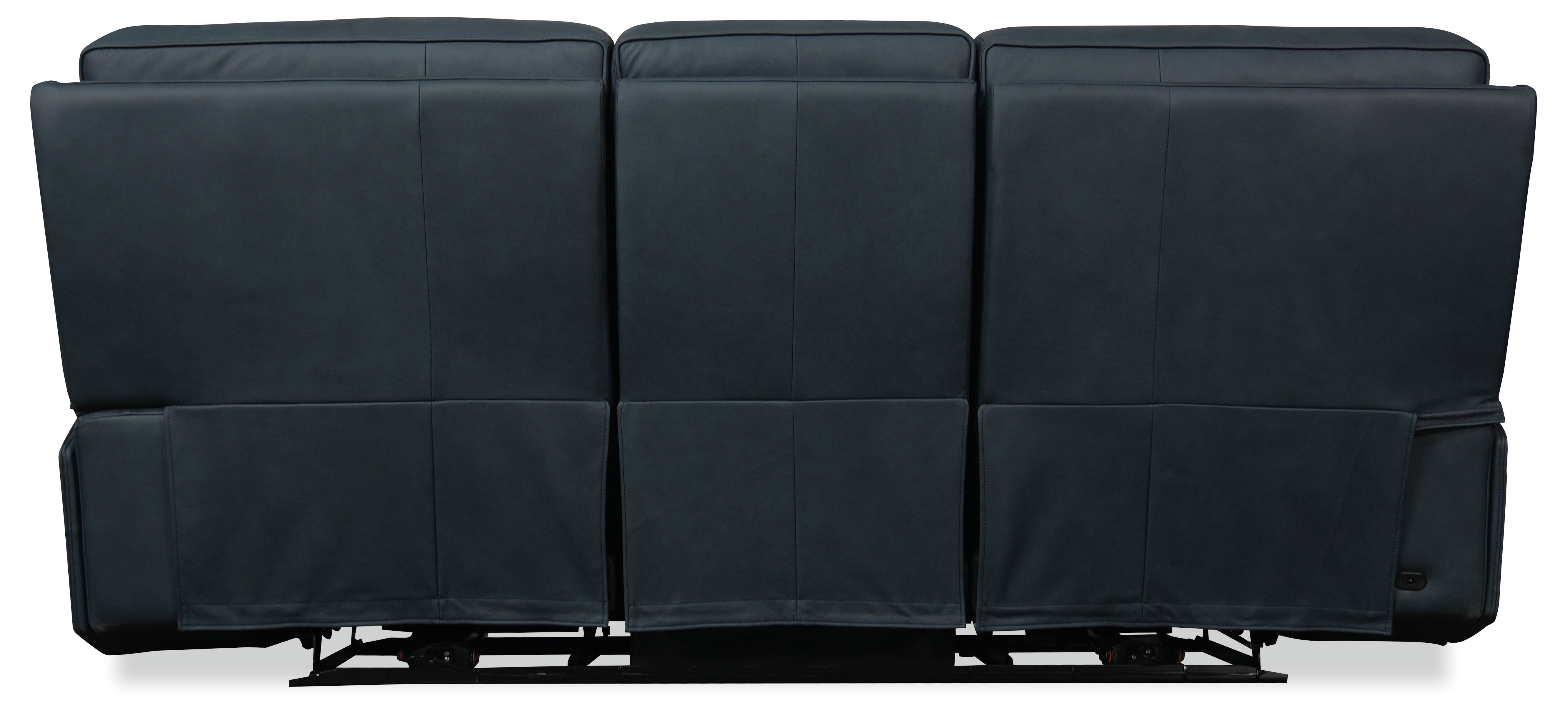 Hooker Furniture Riverton Power Sofa with Power Headrest and Lumbar in Blue