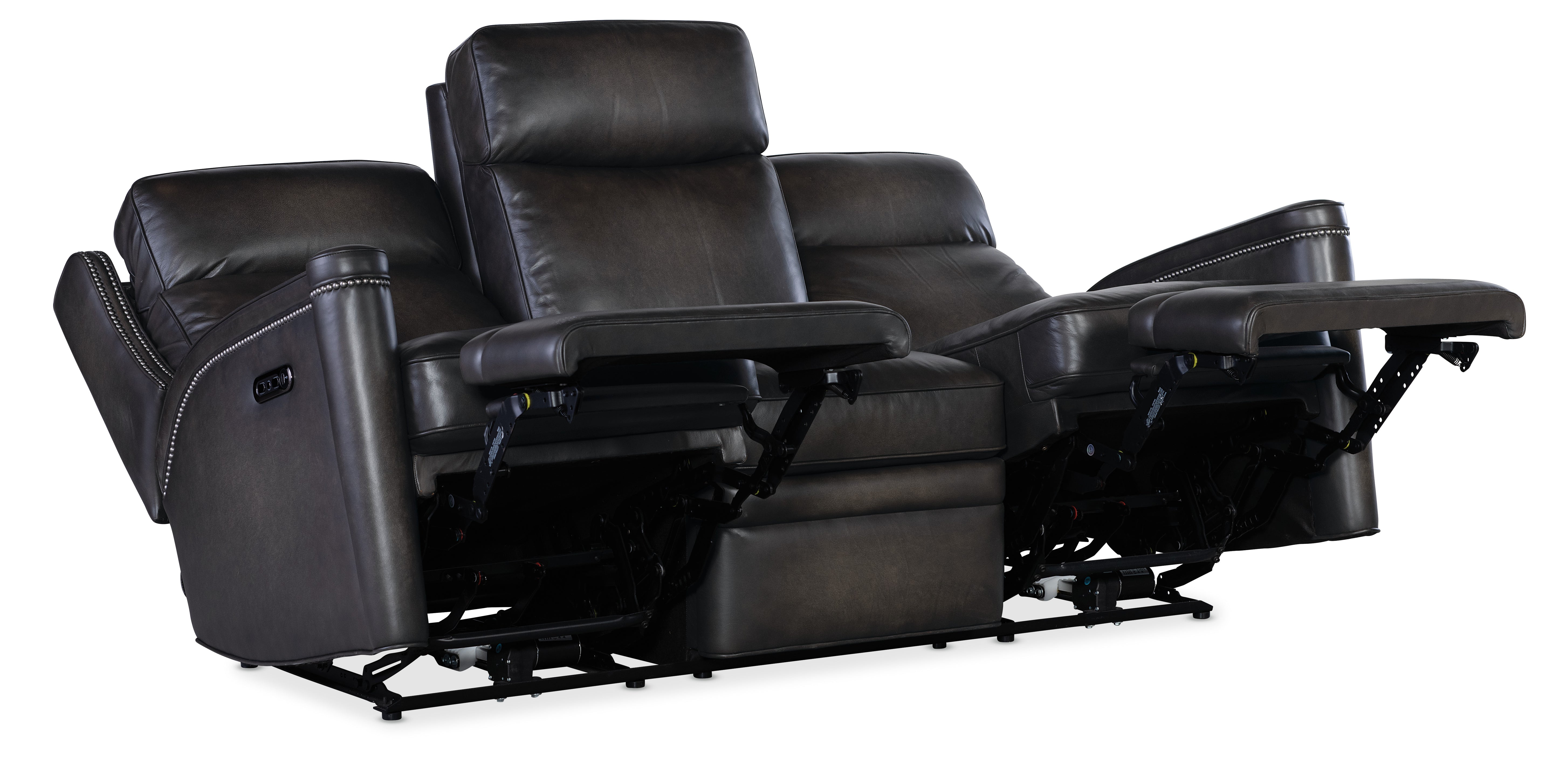 Hooker Furniture Hamilton Power Sofa with Power Headrest in Grey