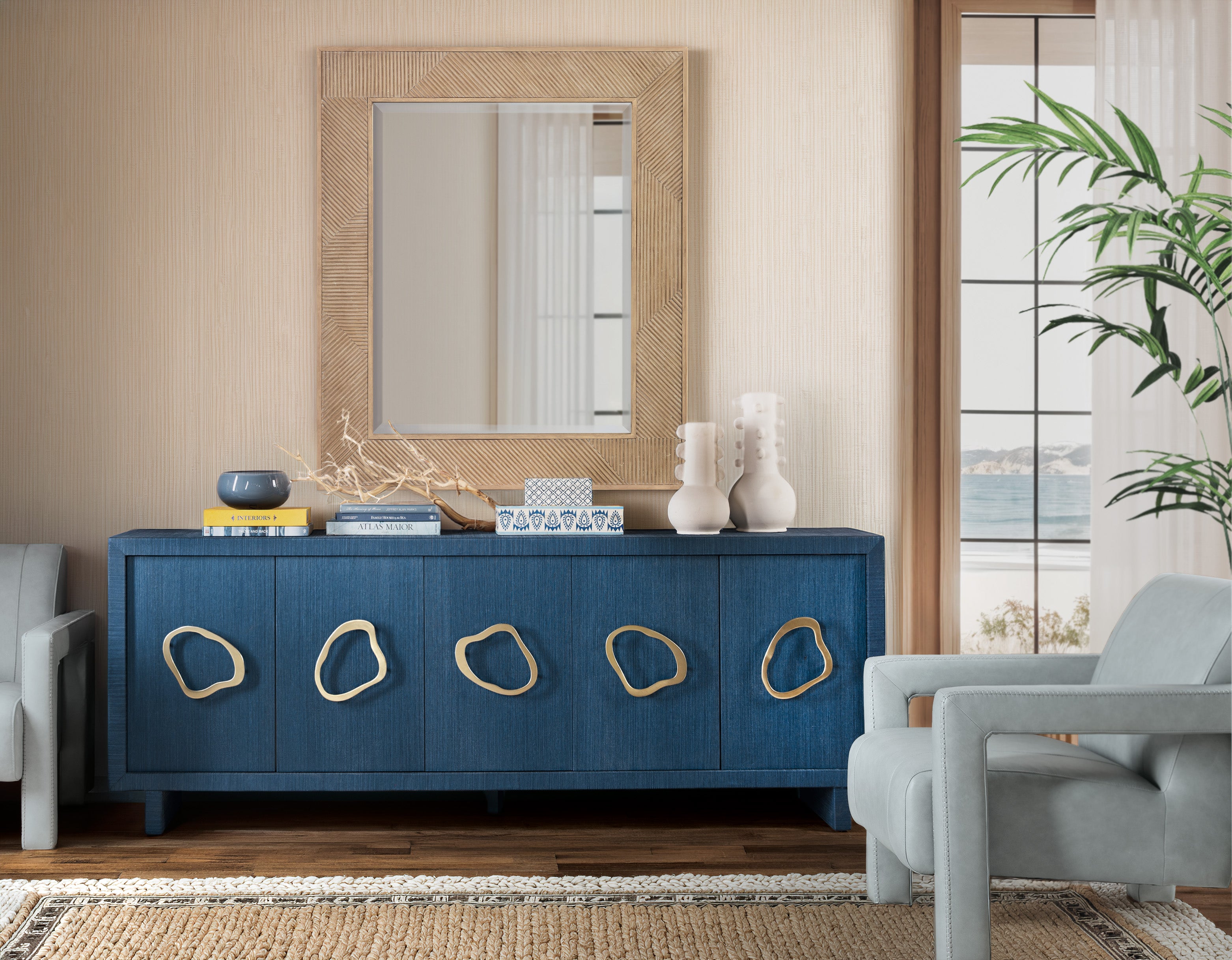 Hooker Furniture Covette Accent Chair in Blue
