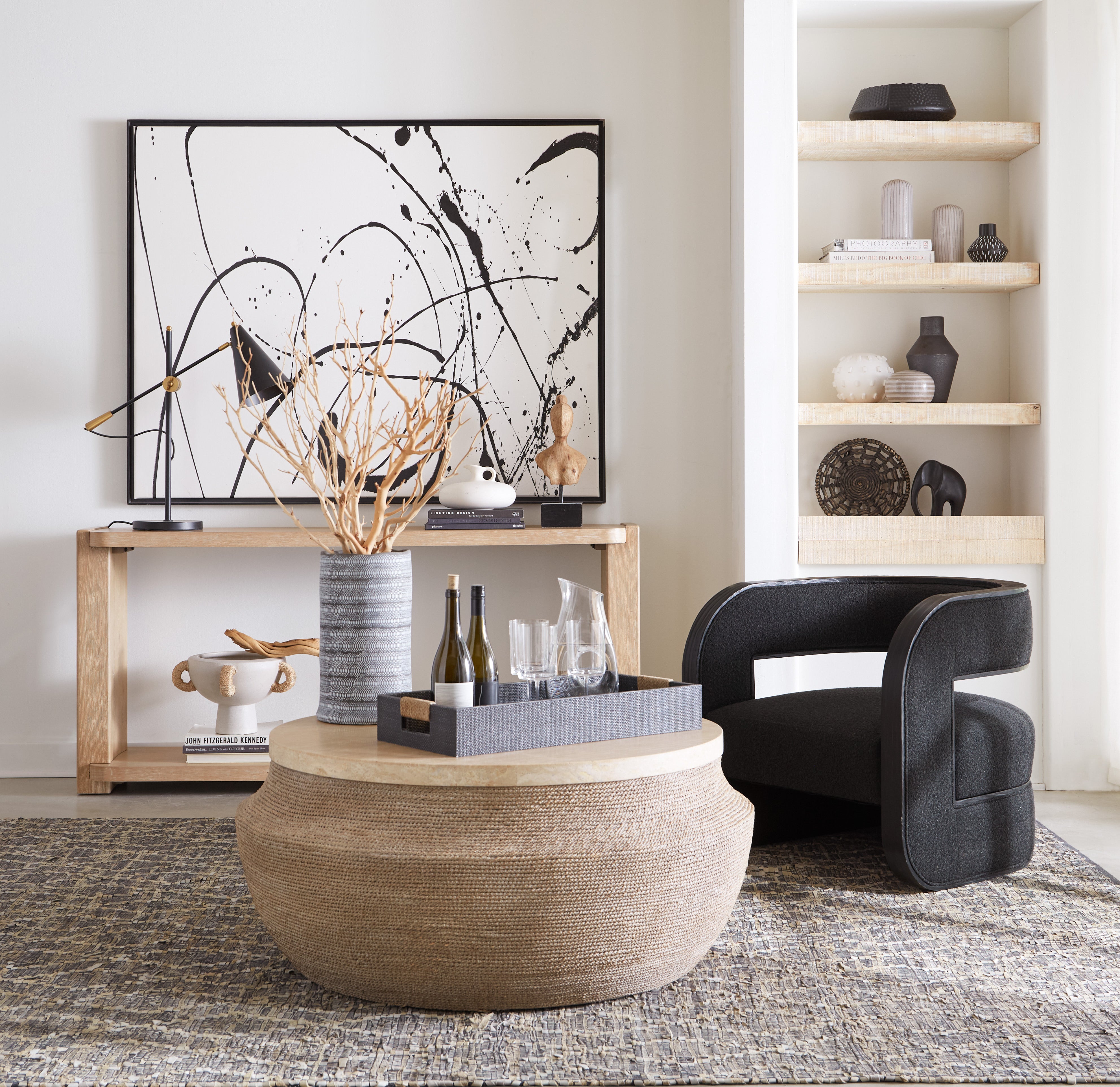 Hooker Furniture Retreat Console Table in Light Wood