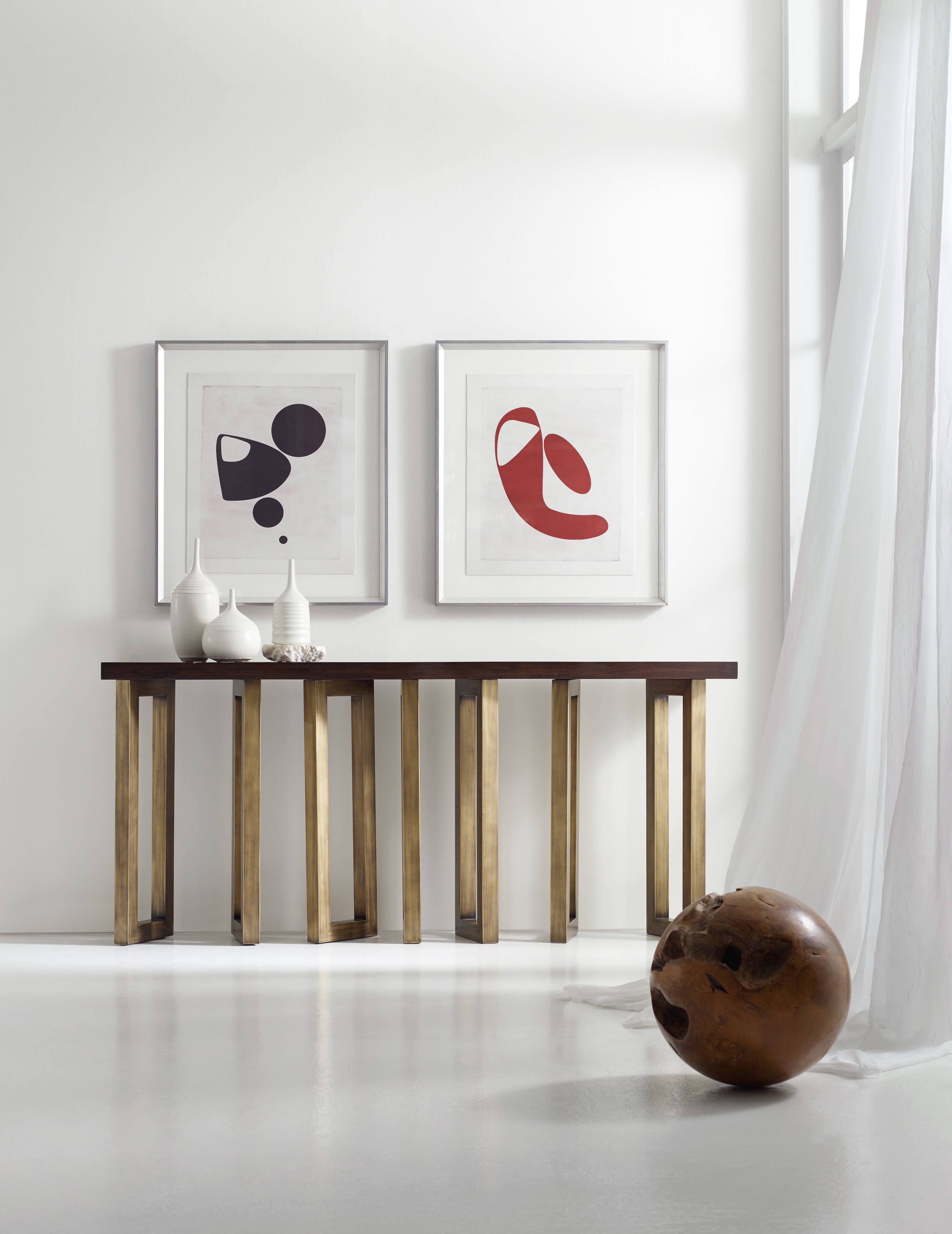 Hooker Furniture Melange Connelly Hall Console in Dark Wood
