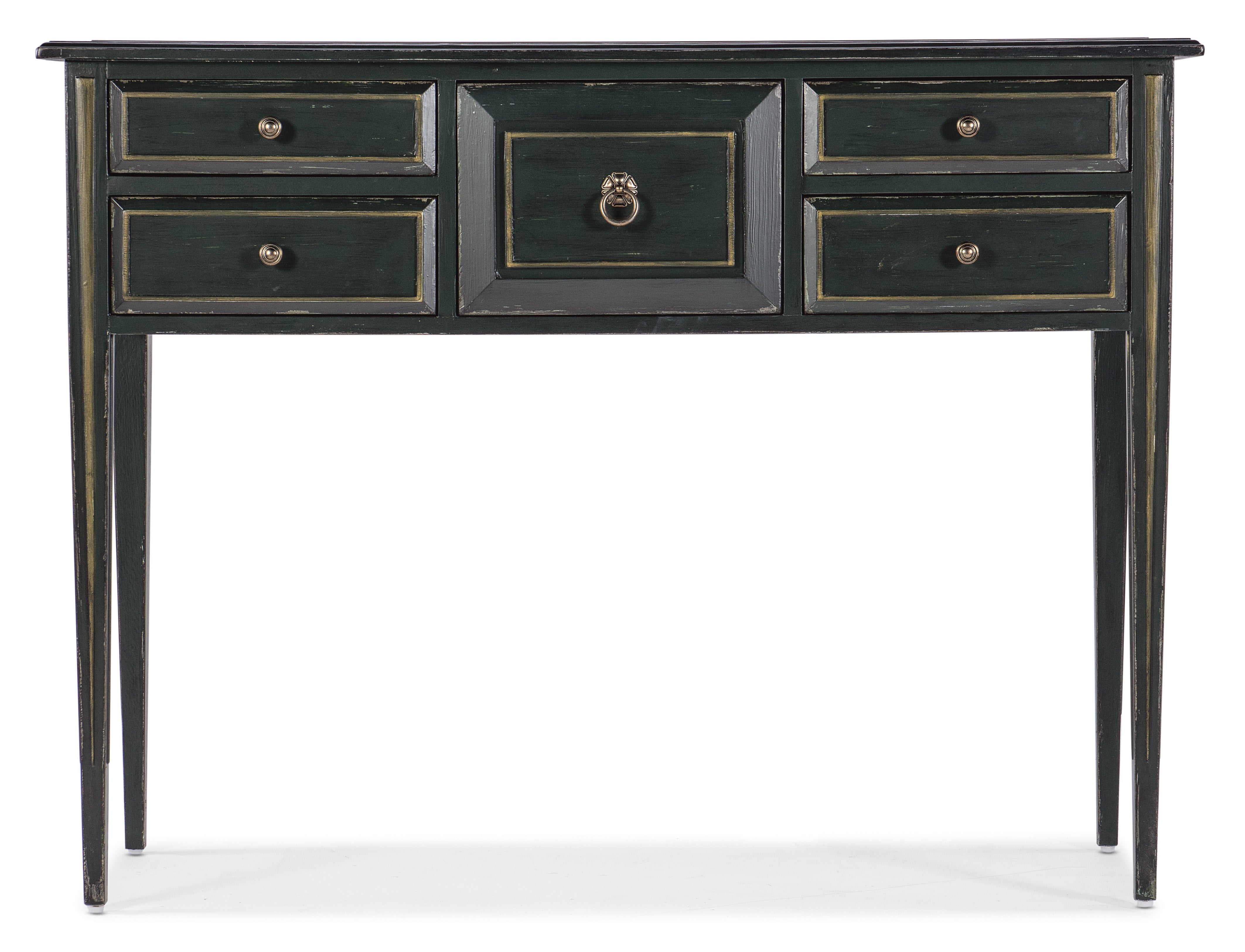 Hooker Furniture Charleston Five-Drawer Console Table in Dark Green