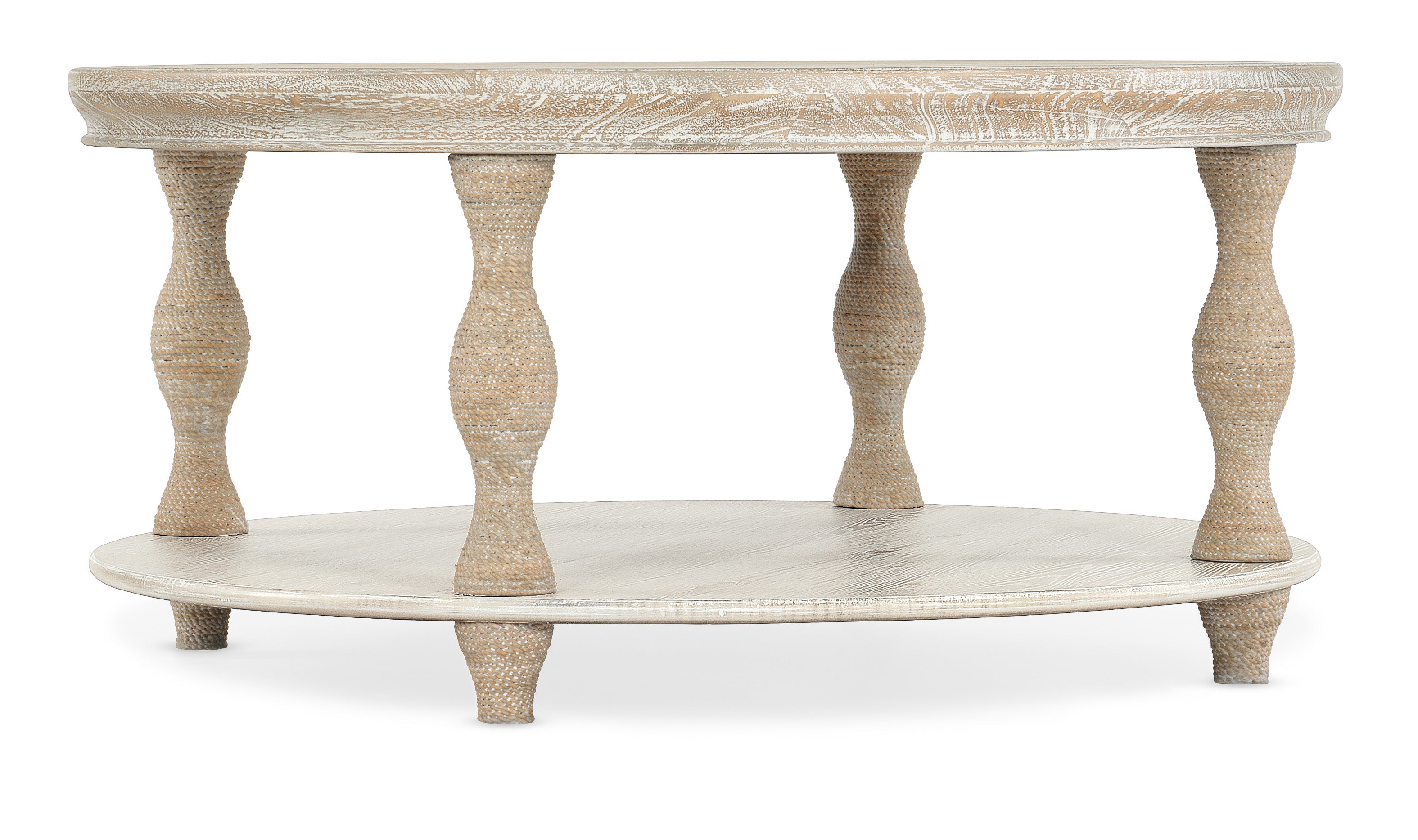 Hooker Furniture Serenity Bahari Round Cocktail Table in Light Wood