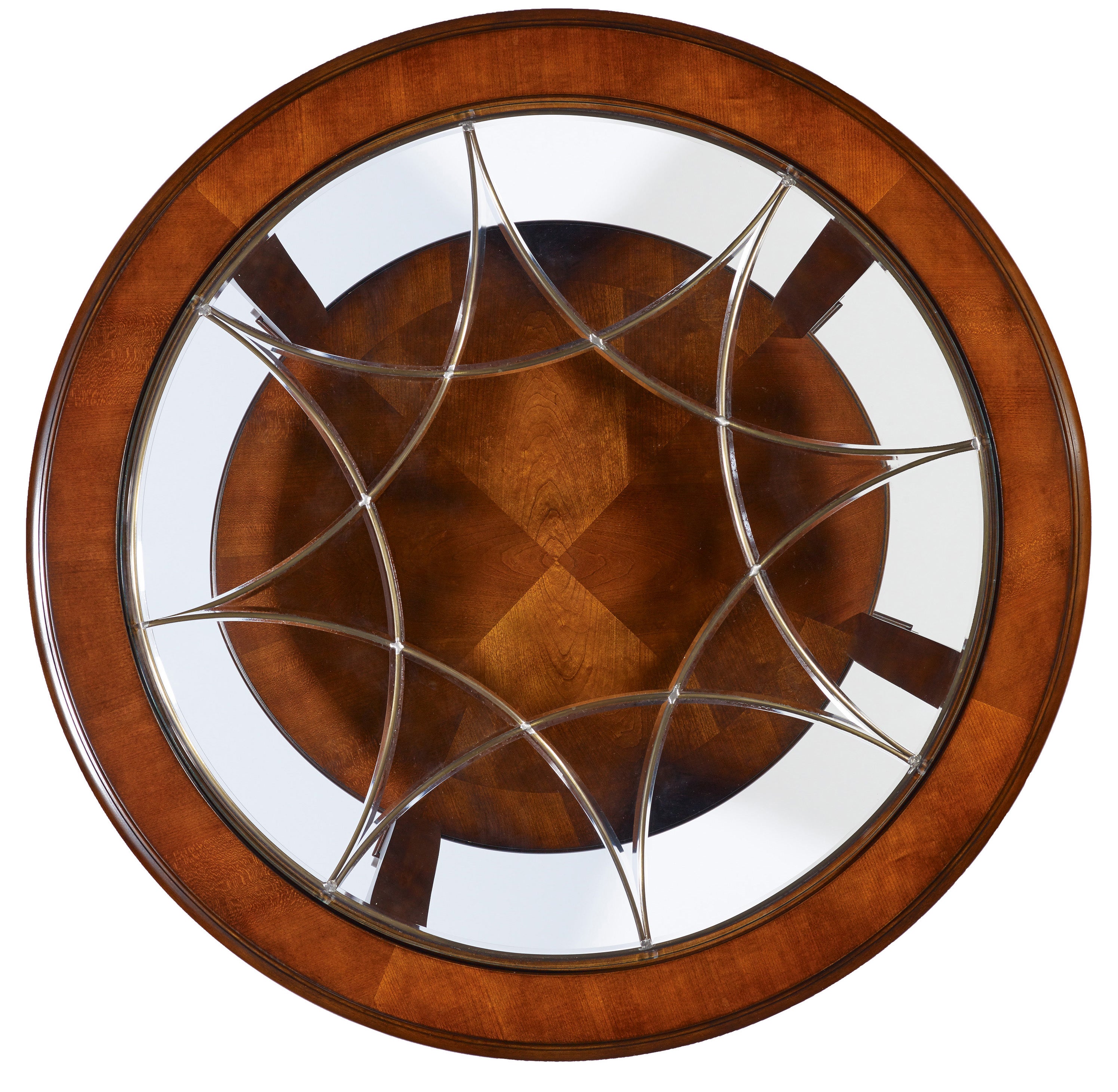 Hooker Furniture Brookhaven Round Cocktail Table in Medium Brown