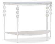 Hooker Furniture Melange On the Bright Side Demilune Console in Whites/Creams/Beiges
