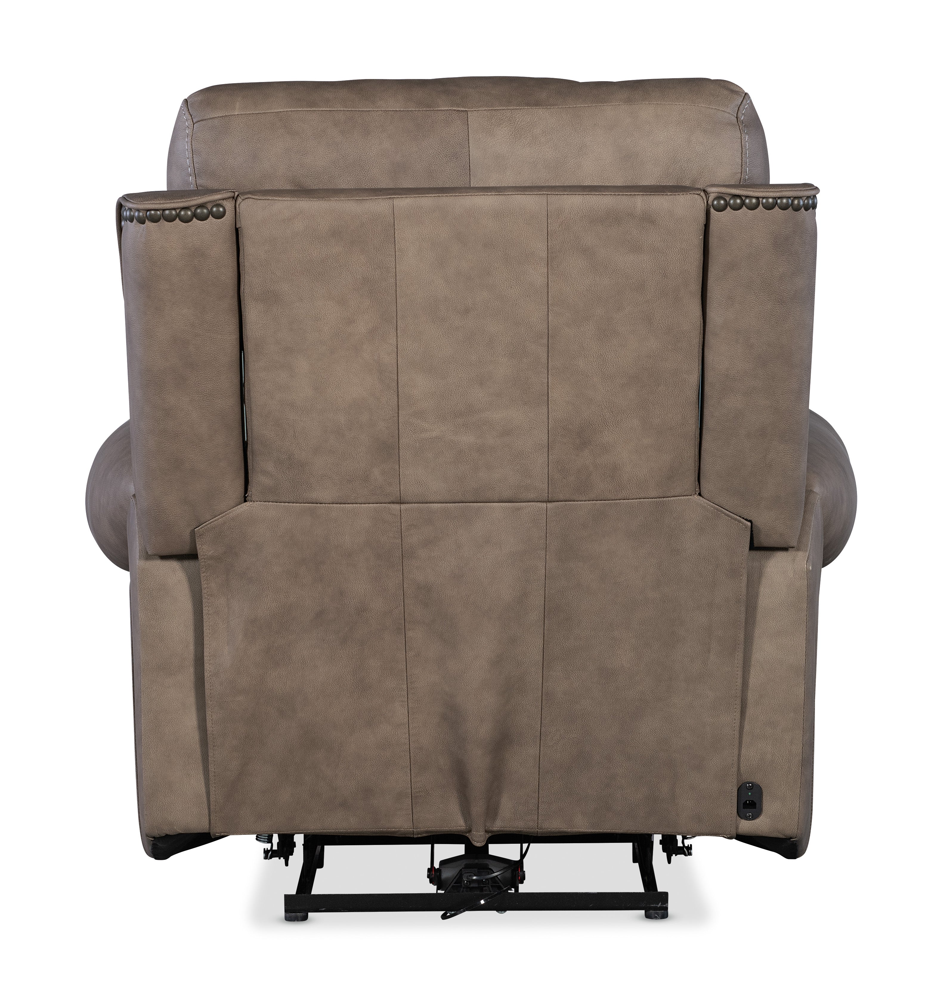Hooker Furniture Duncan Power Recliner with Power Headrest & Lumbar in Light Brown