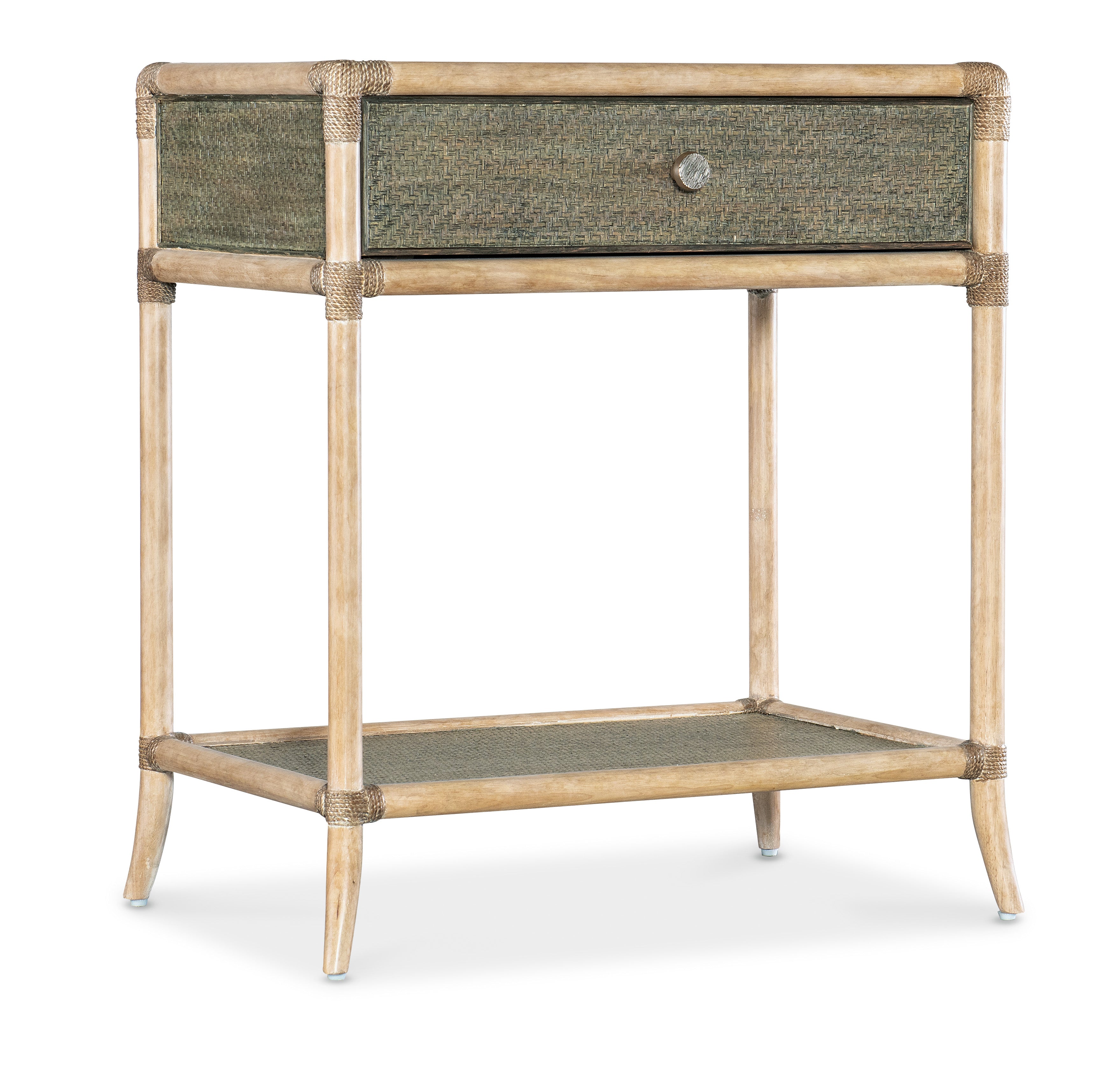 Hooker Furniture Retreat Pole Rattan Bedside Table
