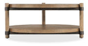 Hooker Furniture Vineyard Row Round Cocktail Table in Light Wood