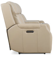 Hooker Furniture Nelson Zero Gravity Loveseat with Power Headrests and Lumbar in Beige