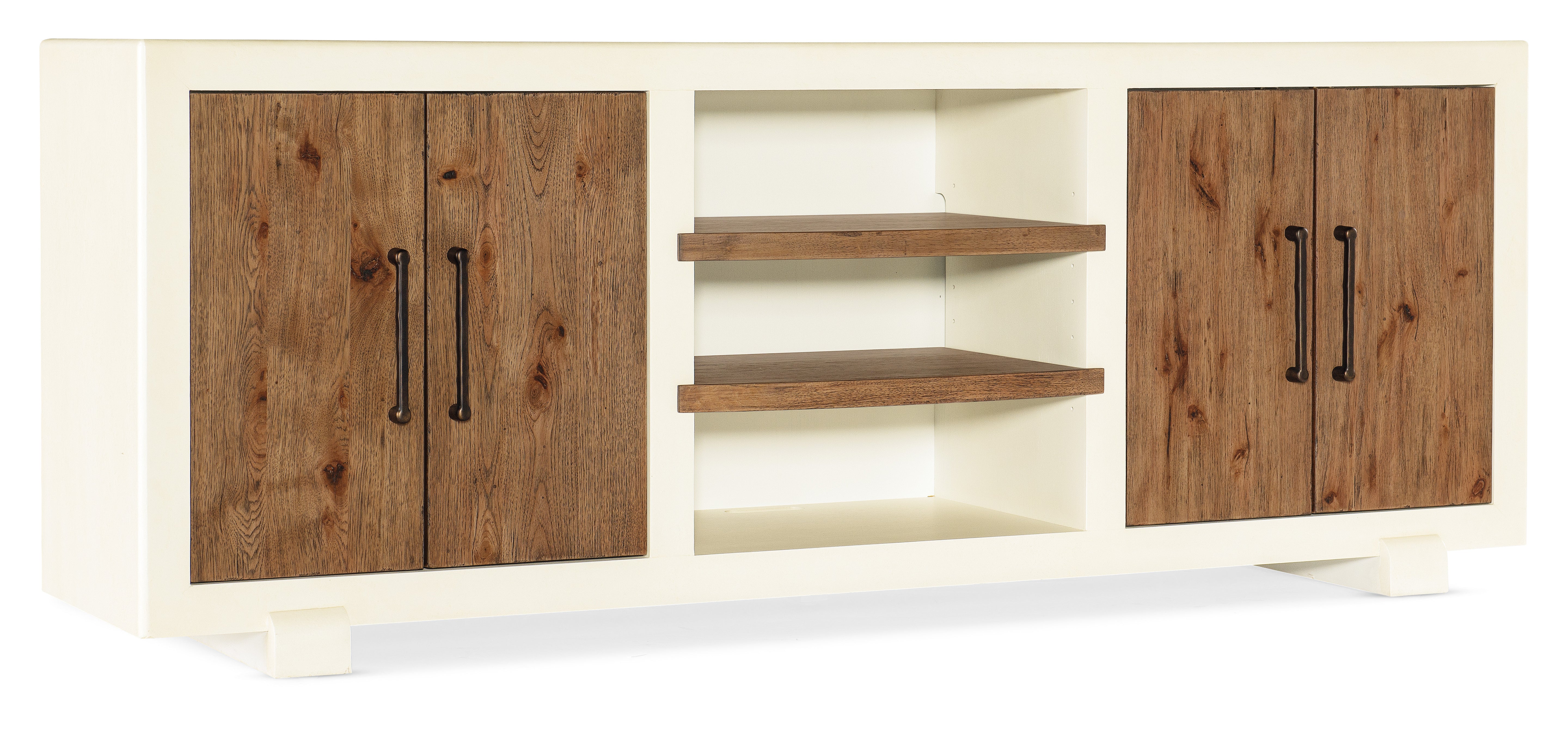Hooker Furniture Big Sky Tahoe Entertainment Console in Whites/Creams/Beiges