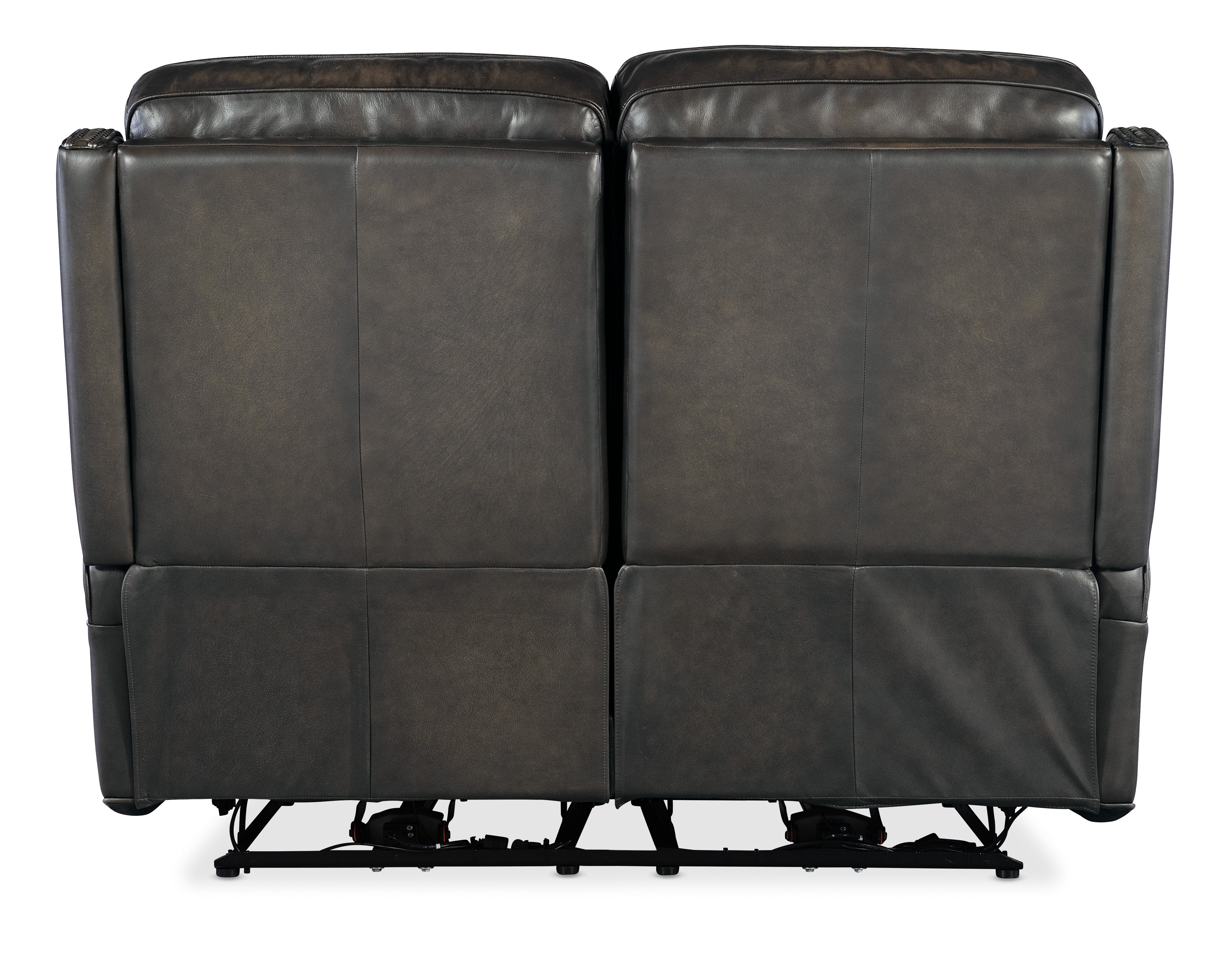 Hooker Furniture Hamilton Power Loveseat with Power Headrest in Grey