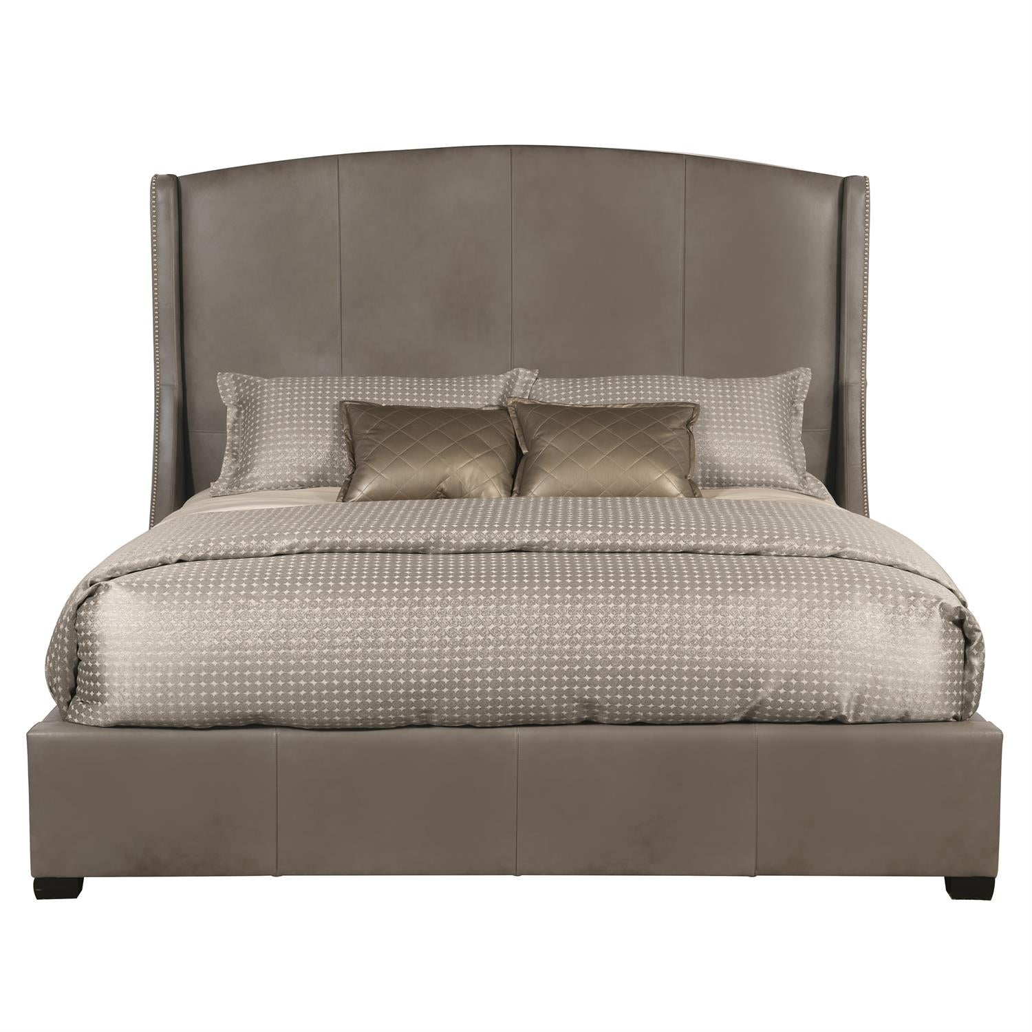 Bernhardt Furniture Cooper Leather Shelter Bed 64" in Espresso