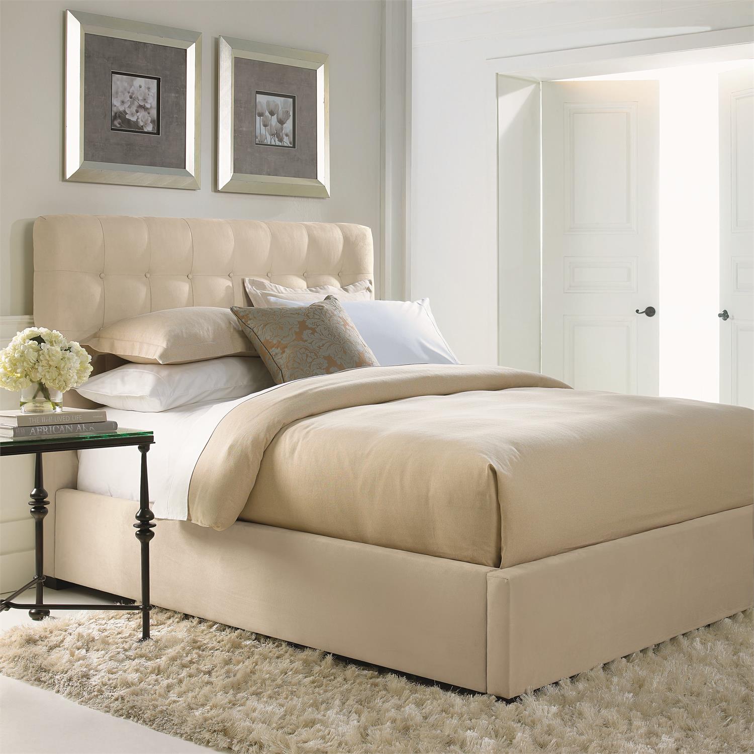 Bernhardt Furniture Avery Fabric Panel Bed in Espresso