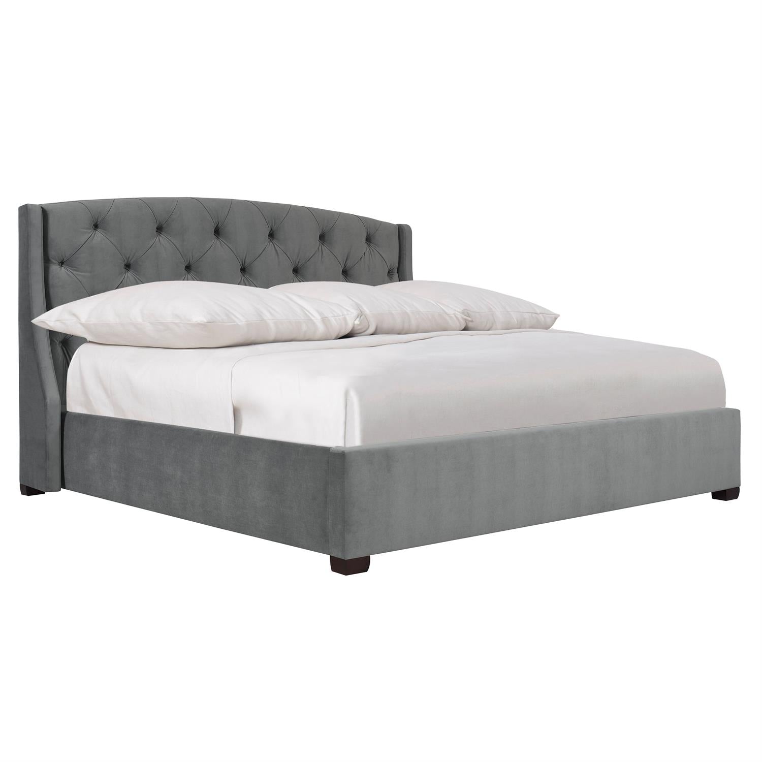 Bernhardt Furniture Jordan Fabric Shelter Bed in Espresso
