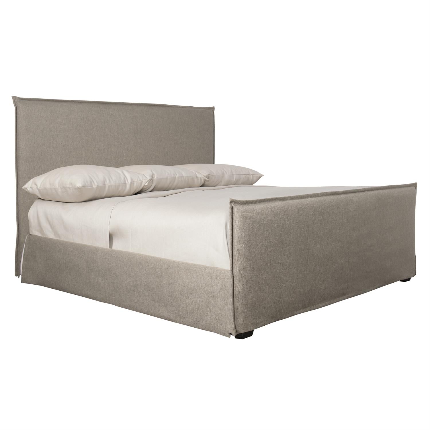 Bernhardt Furniture Gerston Fabric Panel Bed King in Espresso