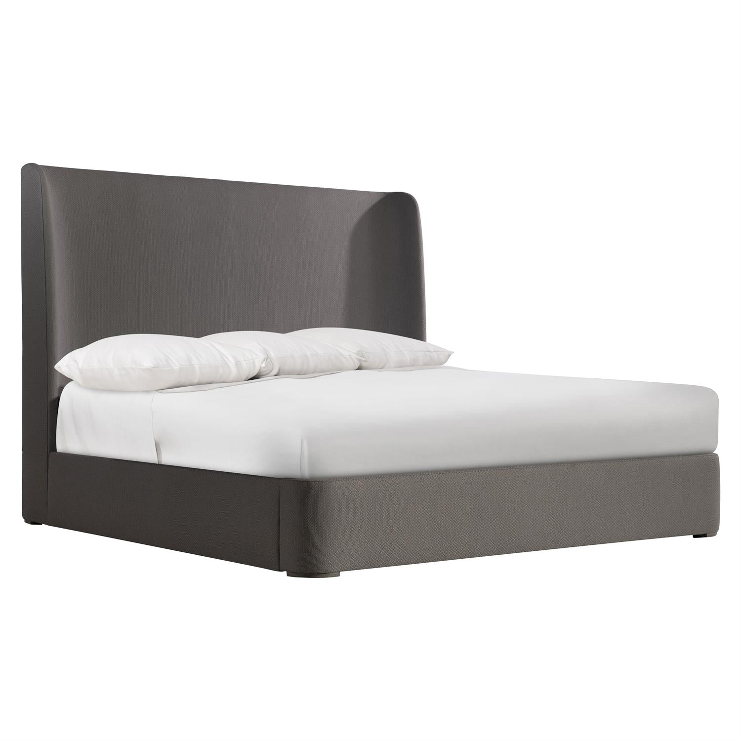 Bernhardt Furniture Puro Fabric Shelter Bed in Smoke