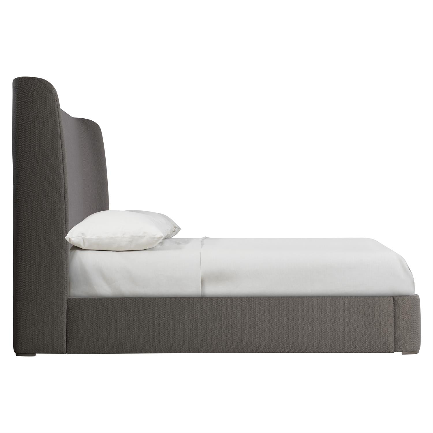 Bernhardt Furniture Puro Fabric Shelter Bed in Smoke