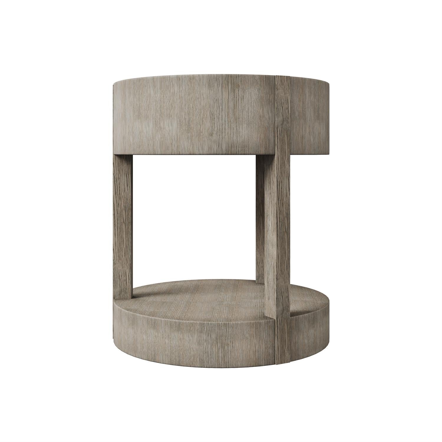 Bernhardt Furniture Calder Nightstand in Rustic Grey