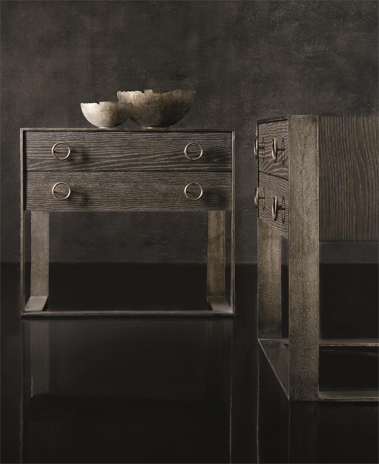 Bernhardt Furniture Dixon Nightstand in Weathered Charcoal