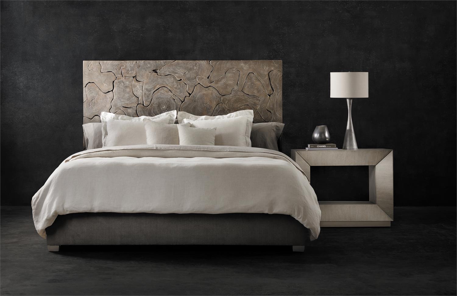 Bernhardt Furniture Trane Nightstand in Cerused Greige